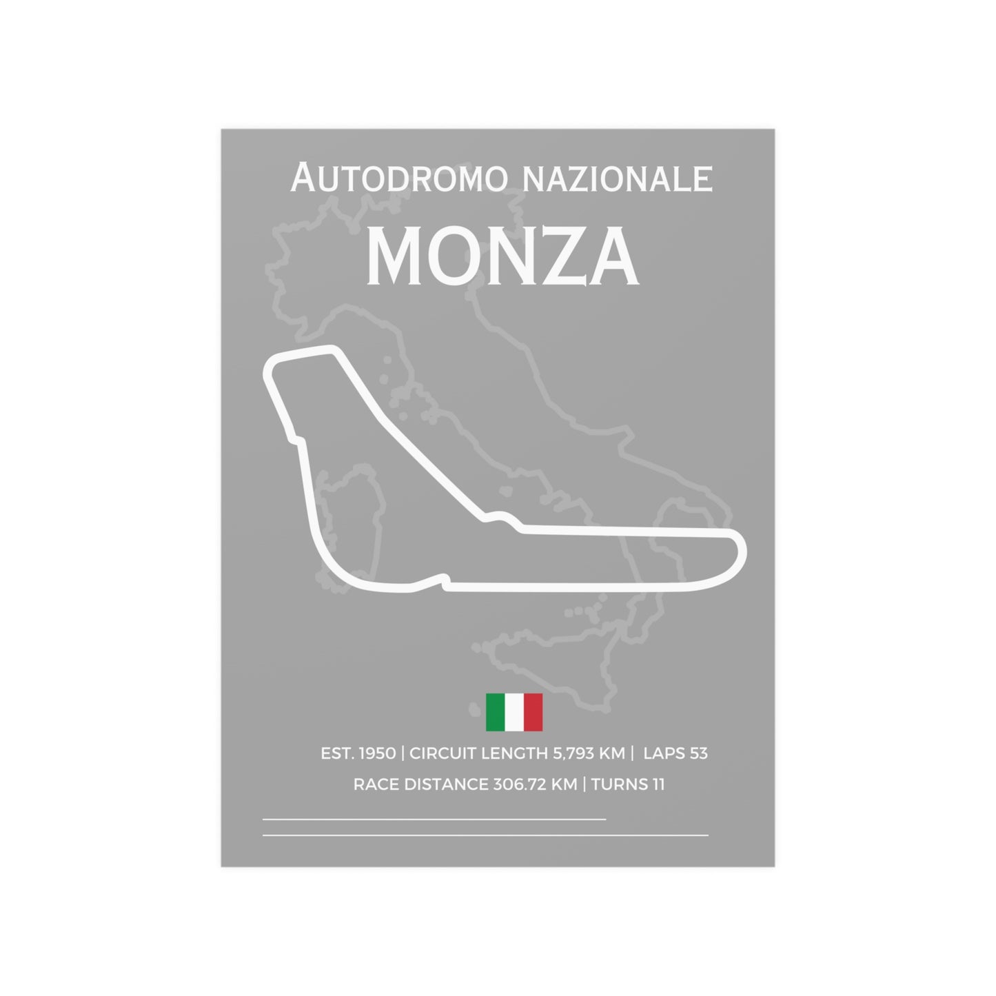 Monza Track Poster