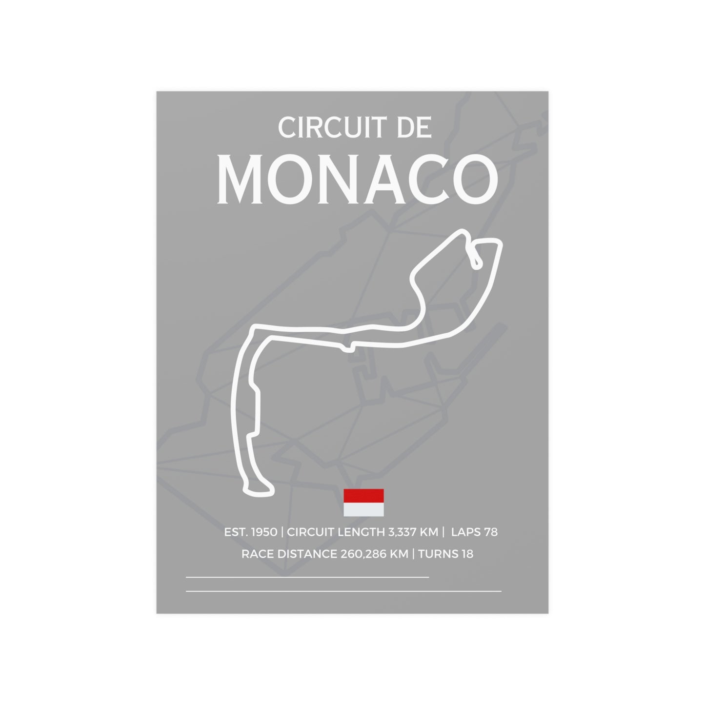 Monaco Track Poster