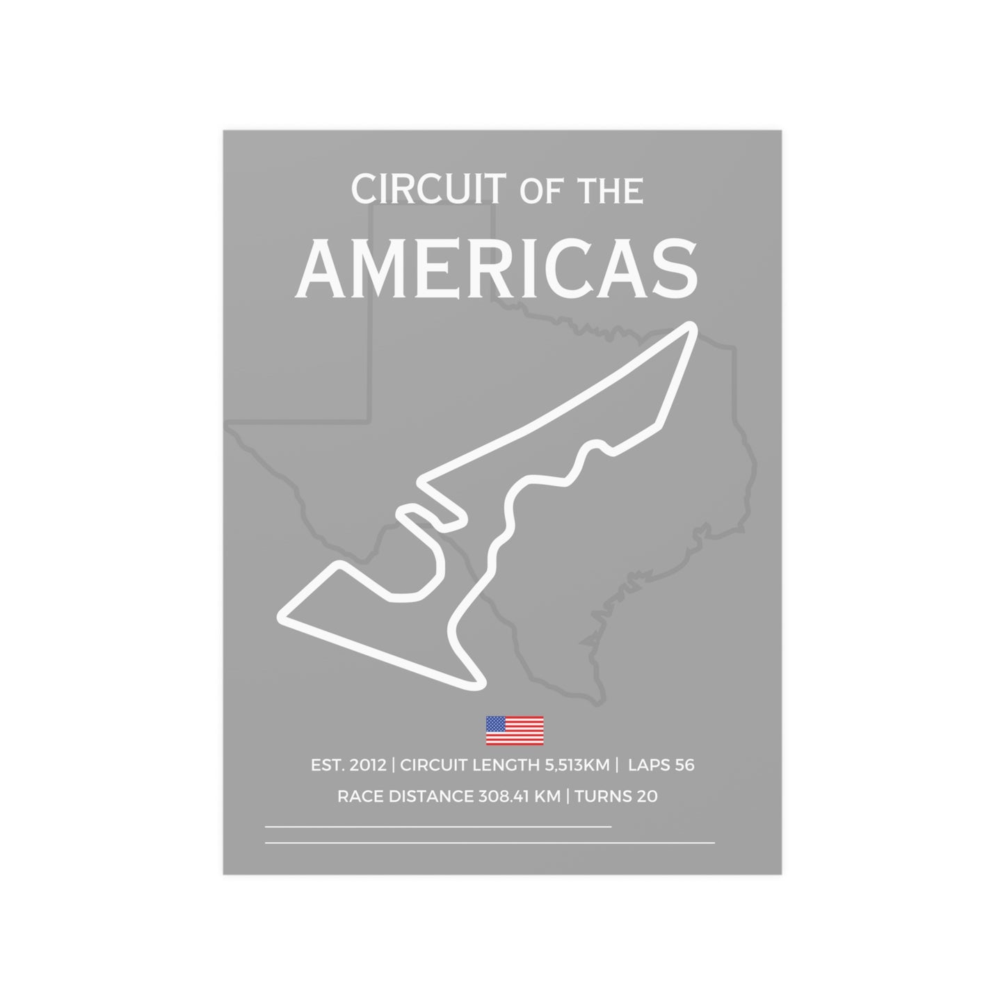 Circuit of the Americas Track Poster