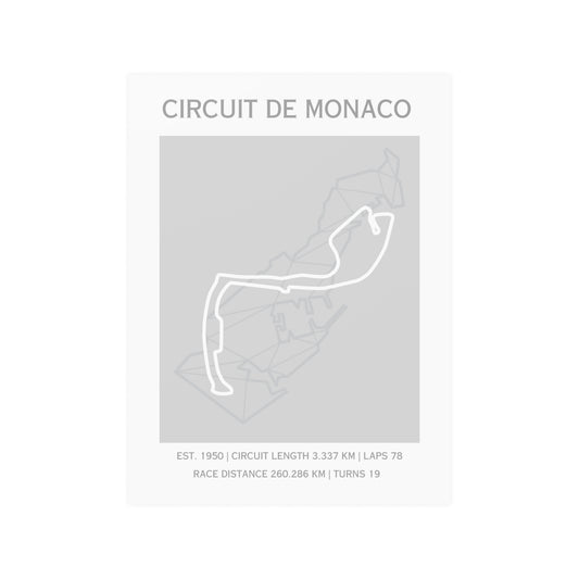 Circuit de Monaco Poster - Grayscale