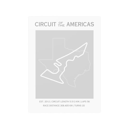 Circuit of the Americas Poster - Grayscale