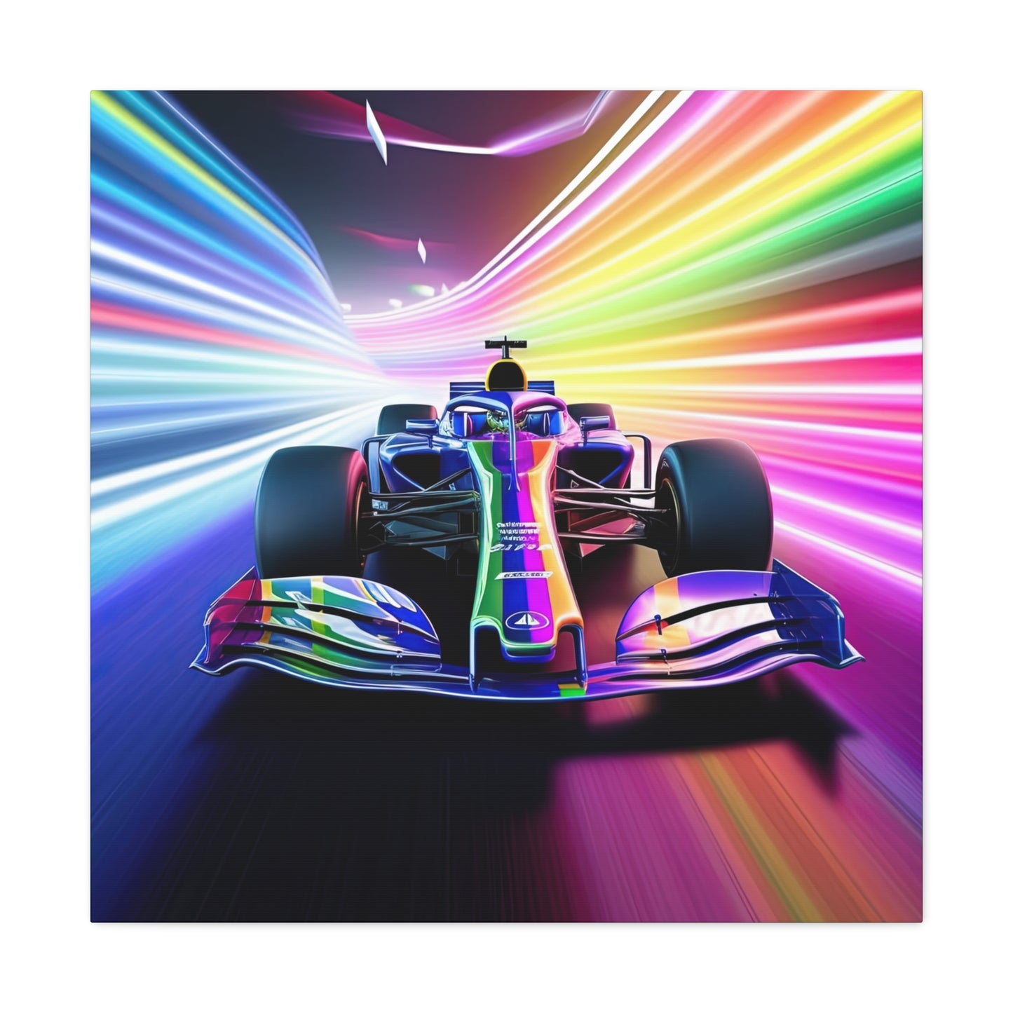 Racing in Neon Art - Canvas