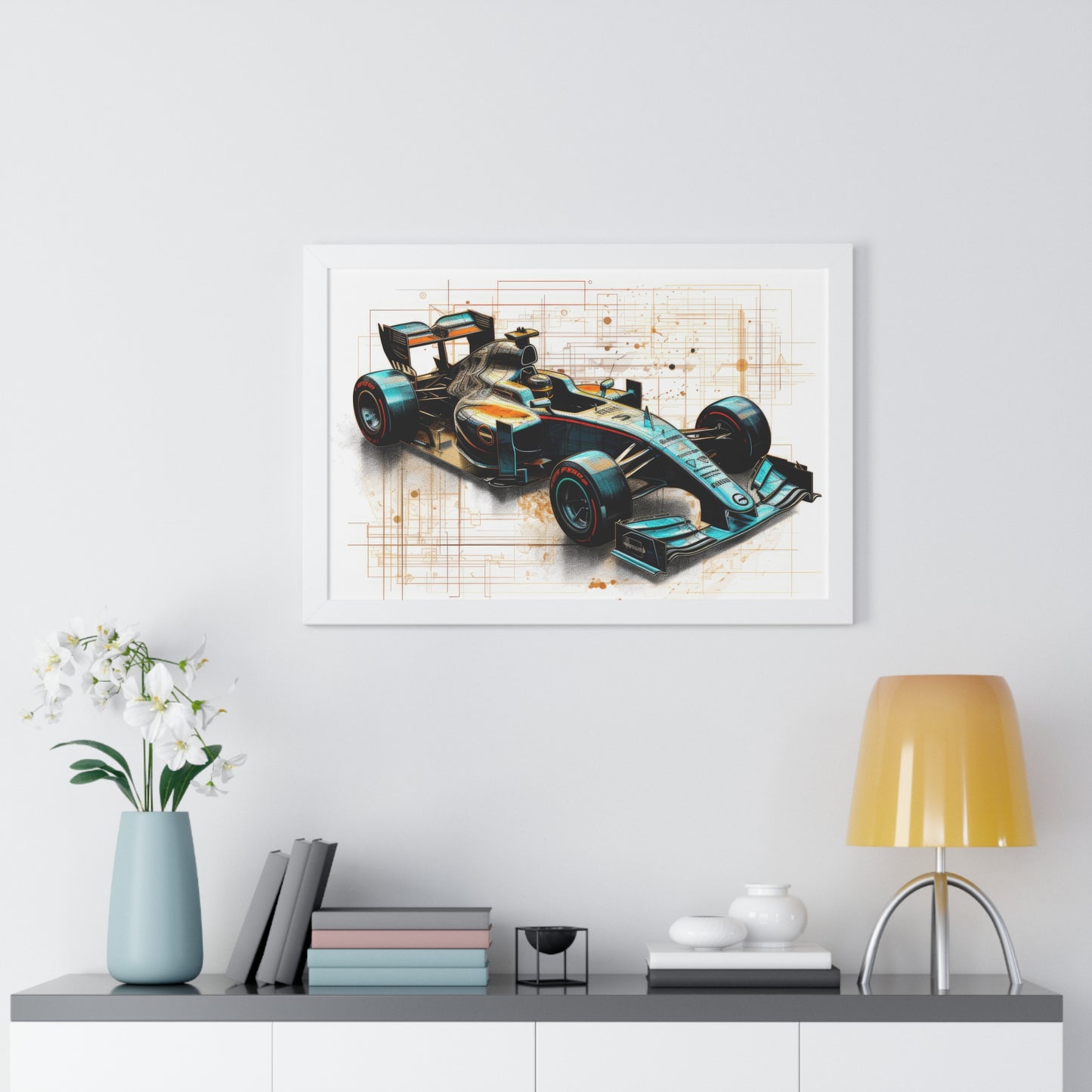 We Went Car Racing - Framed Poster