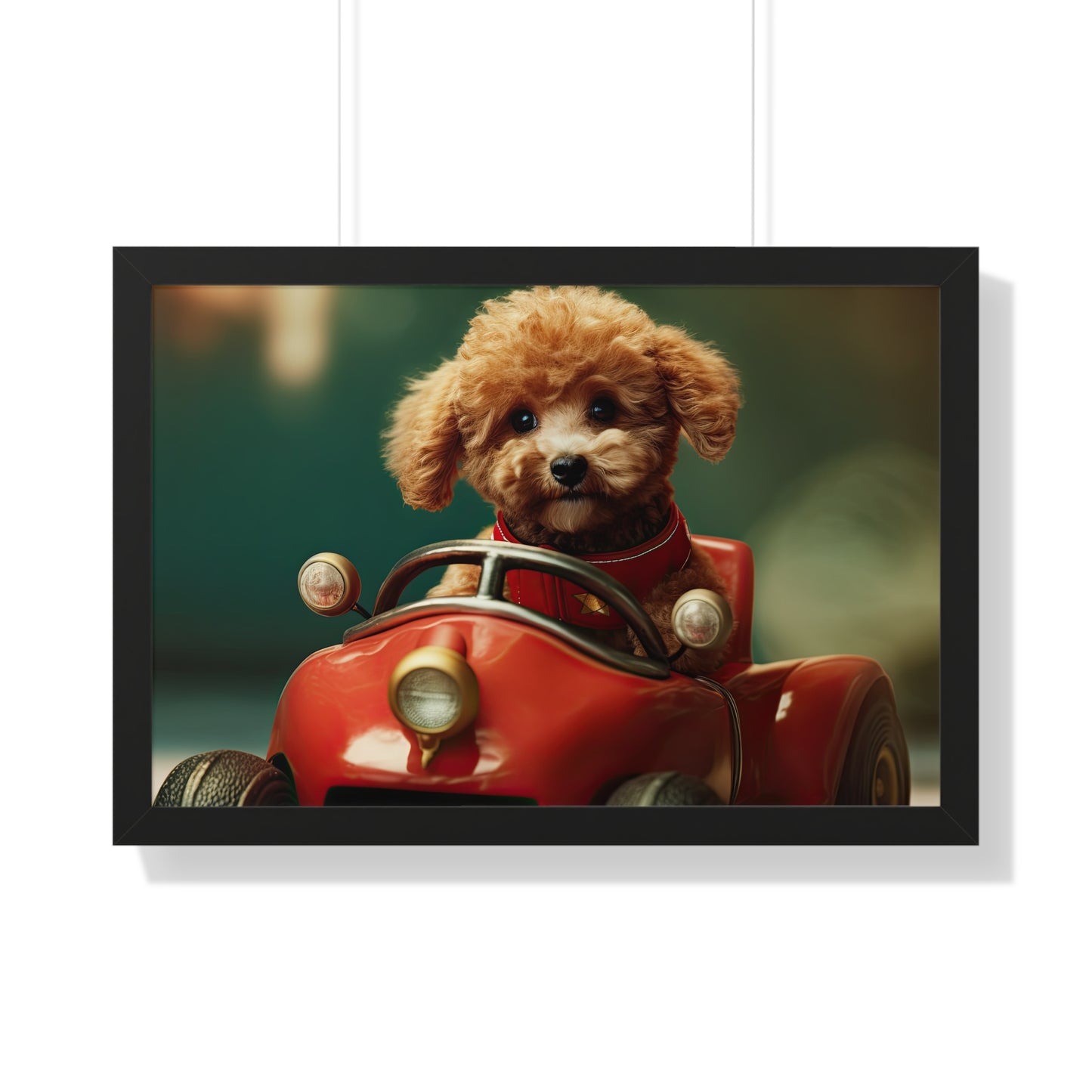 Formula Poodle Racer - Framed Poster