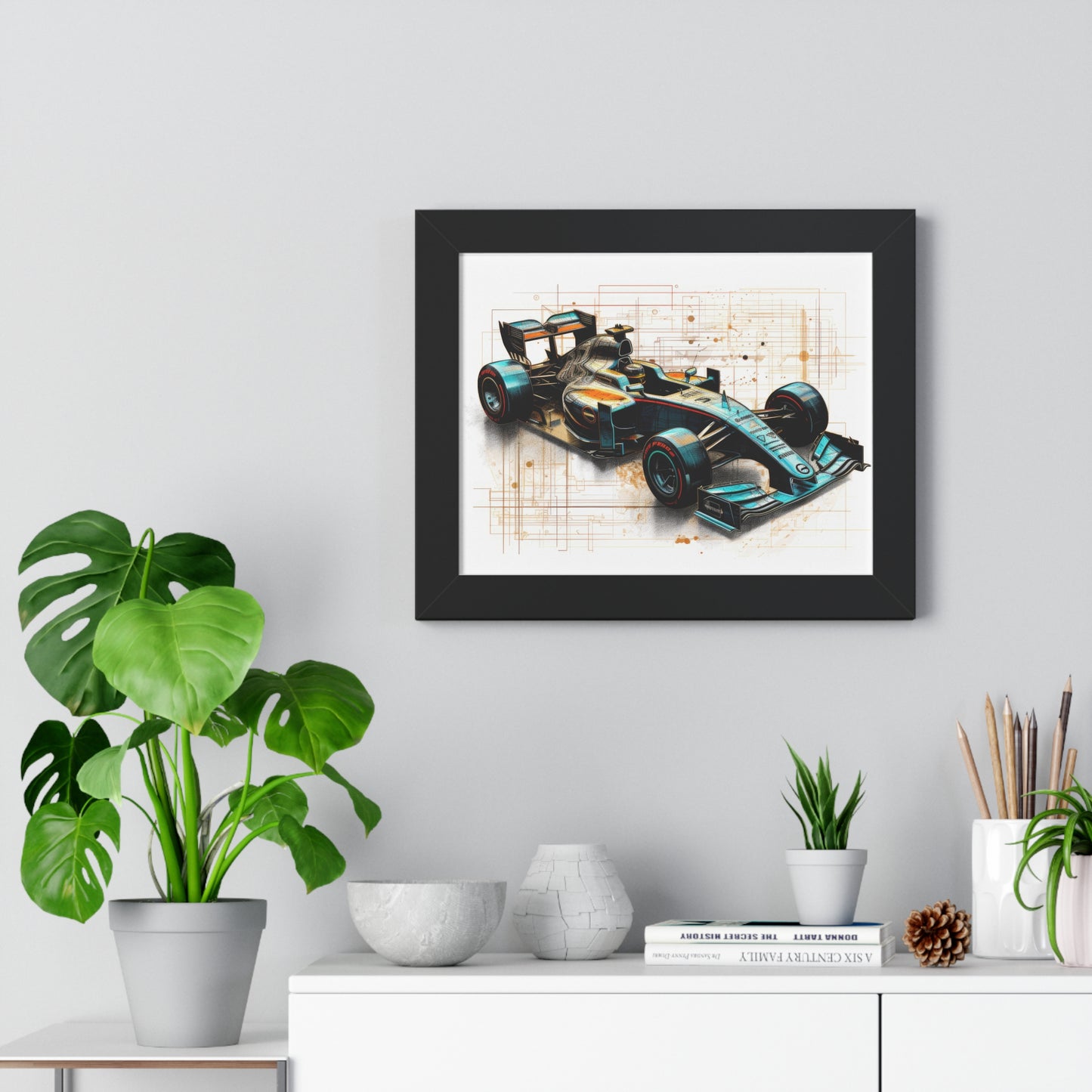 We Went Car Racing - Framed Poster