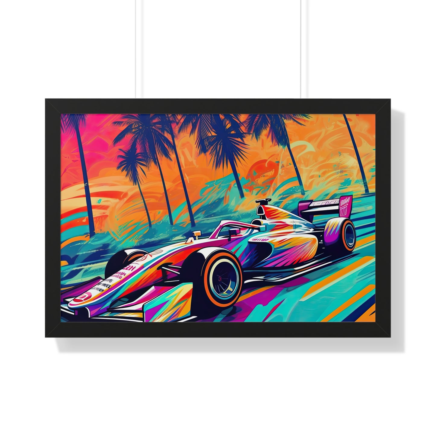 Miami Speed Formula Art - Framed Poster