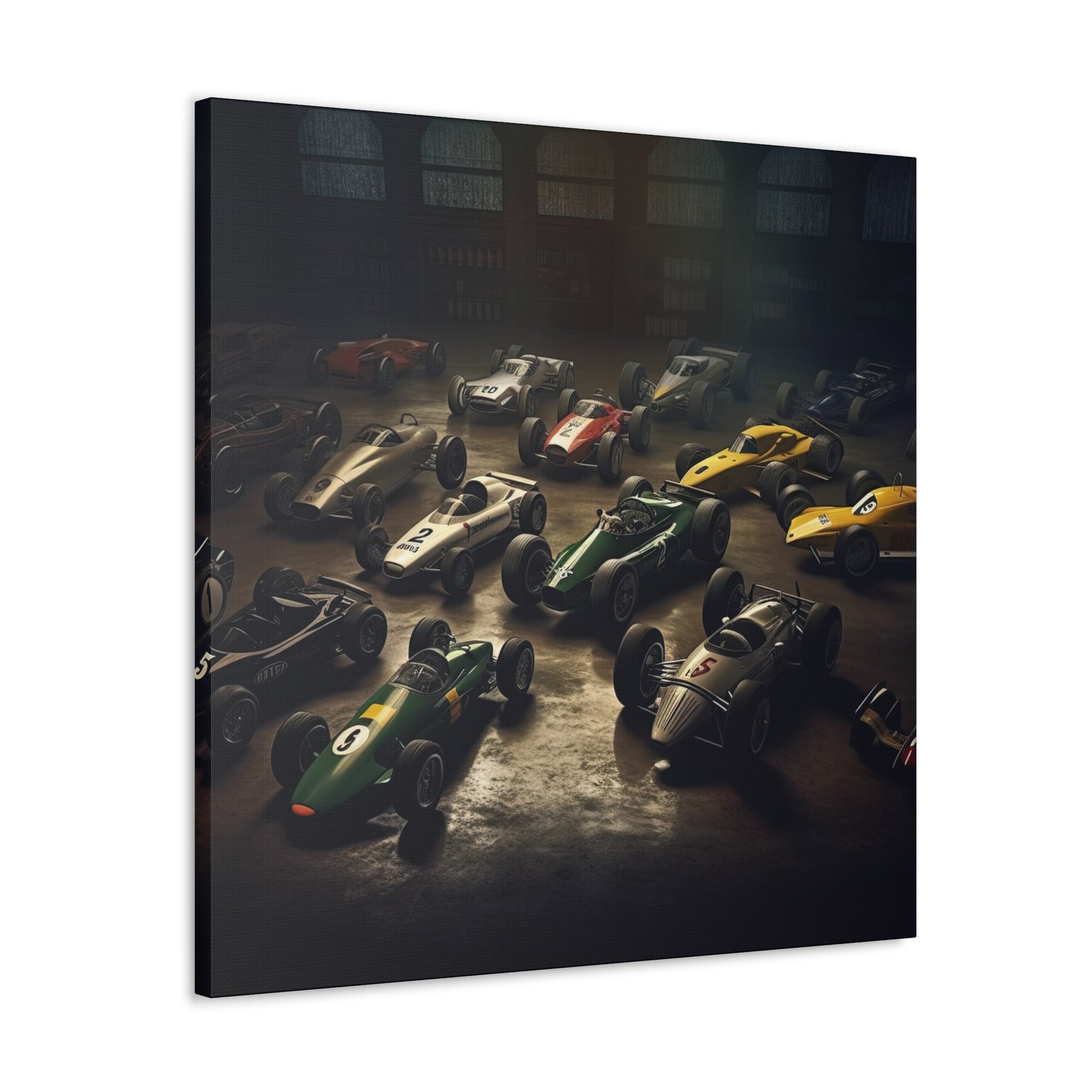 old formula one cars, racing wall art