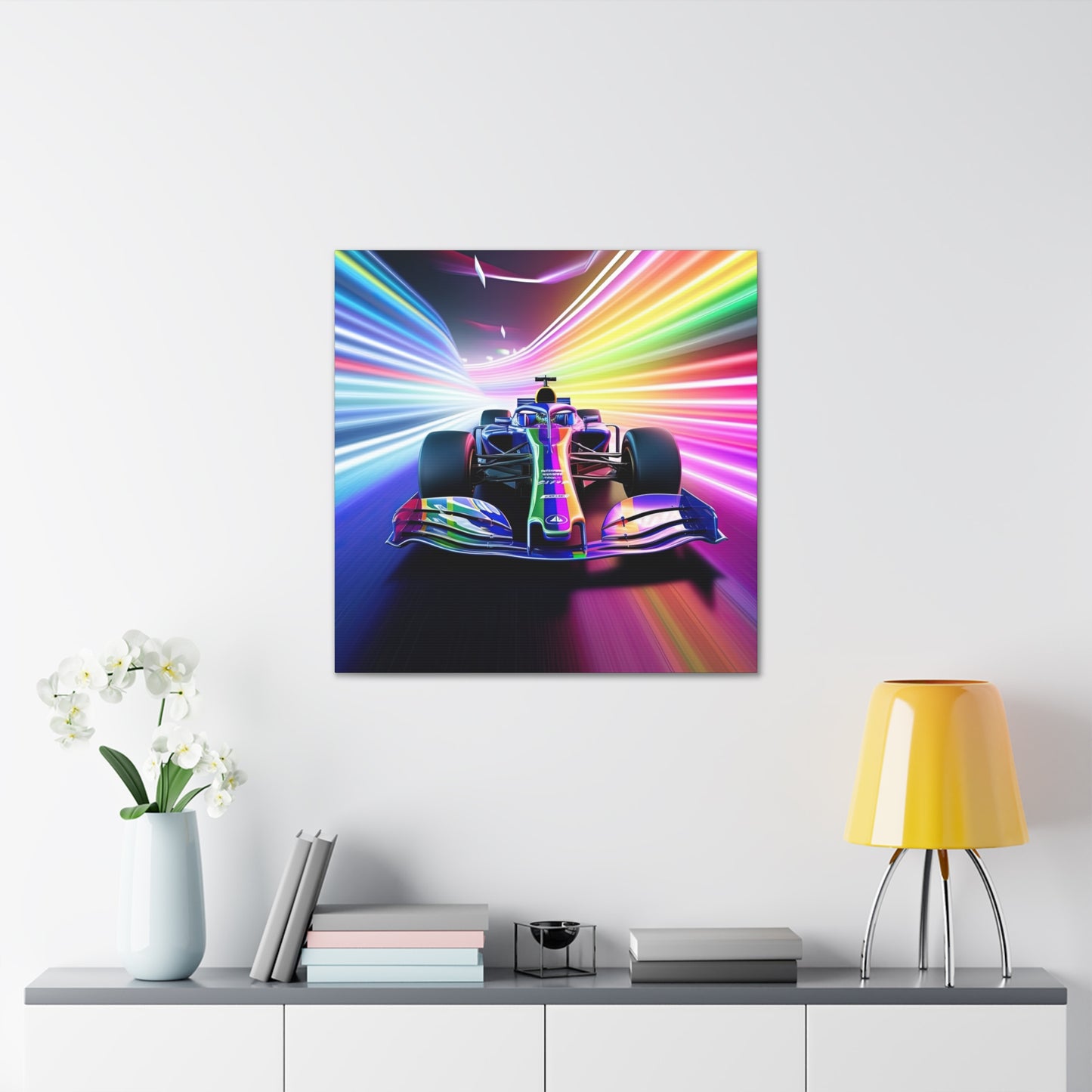 Racing in Neon Art - Canvas