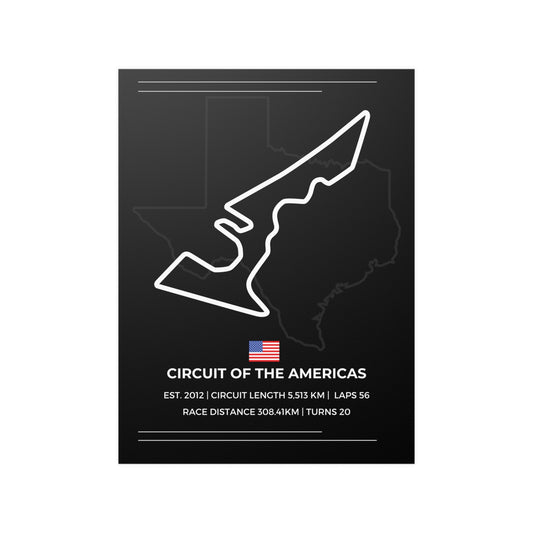 Circuit of the Americas Track Poster