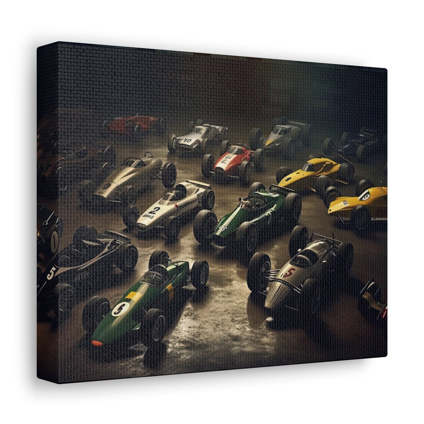 old formula one cars, racing wall art