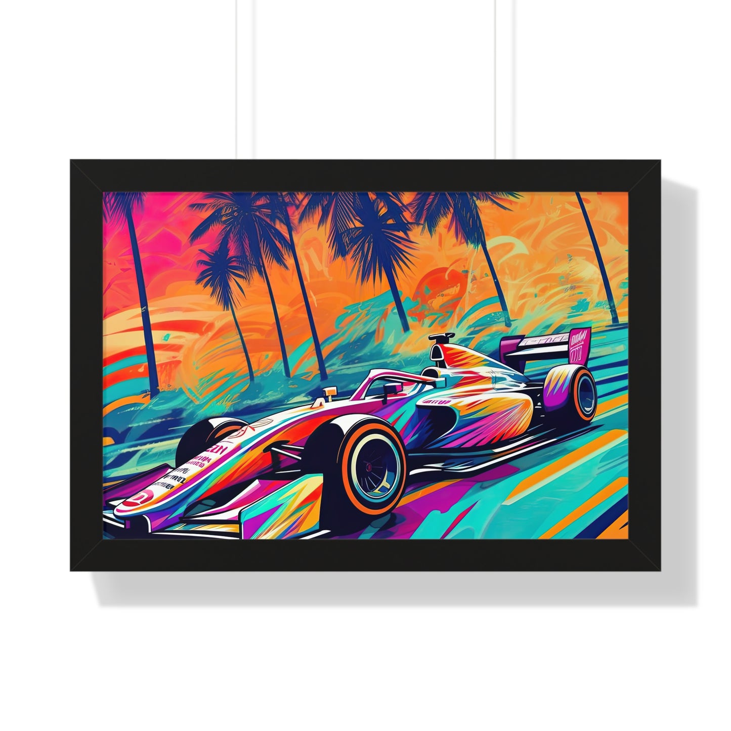 Miami Speed Formula Art - Framed Poster