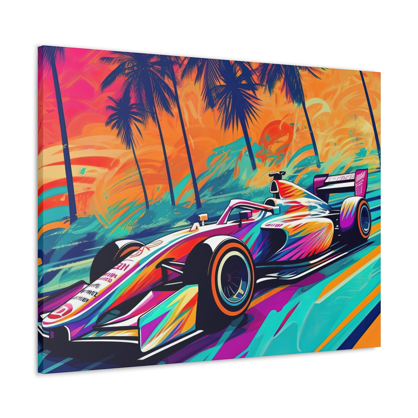 Miami Speed Formula Art - Canvas