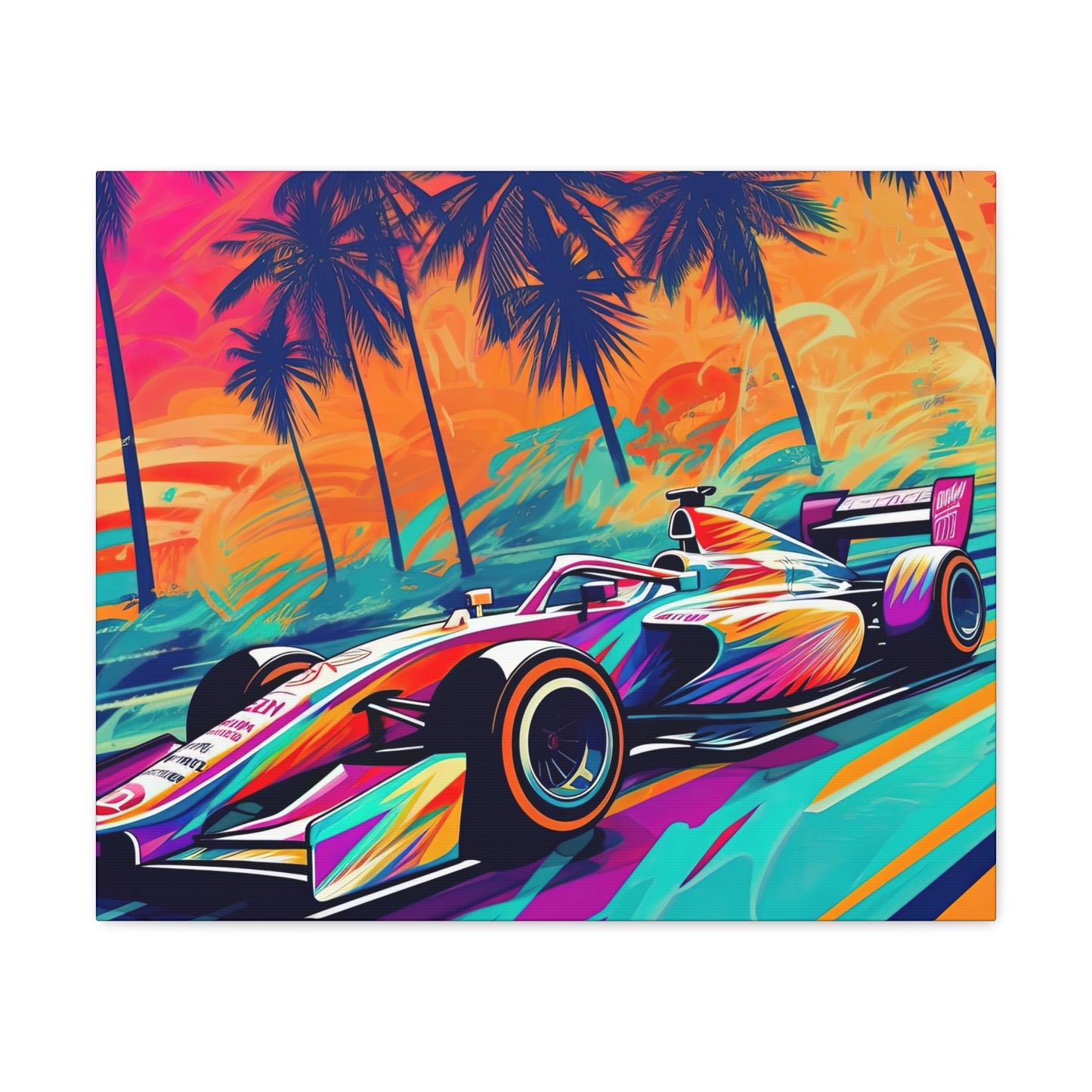 Miami Speed Formula Art - Canvas