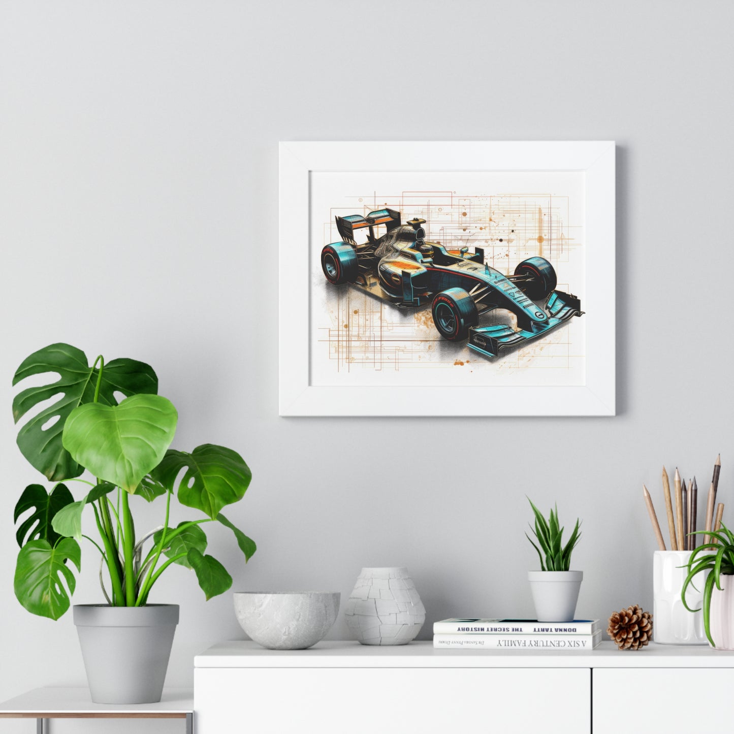 We Went Car Racing - Framed Poster