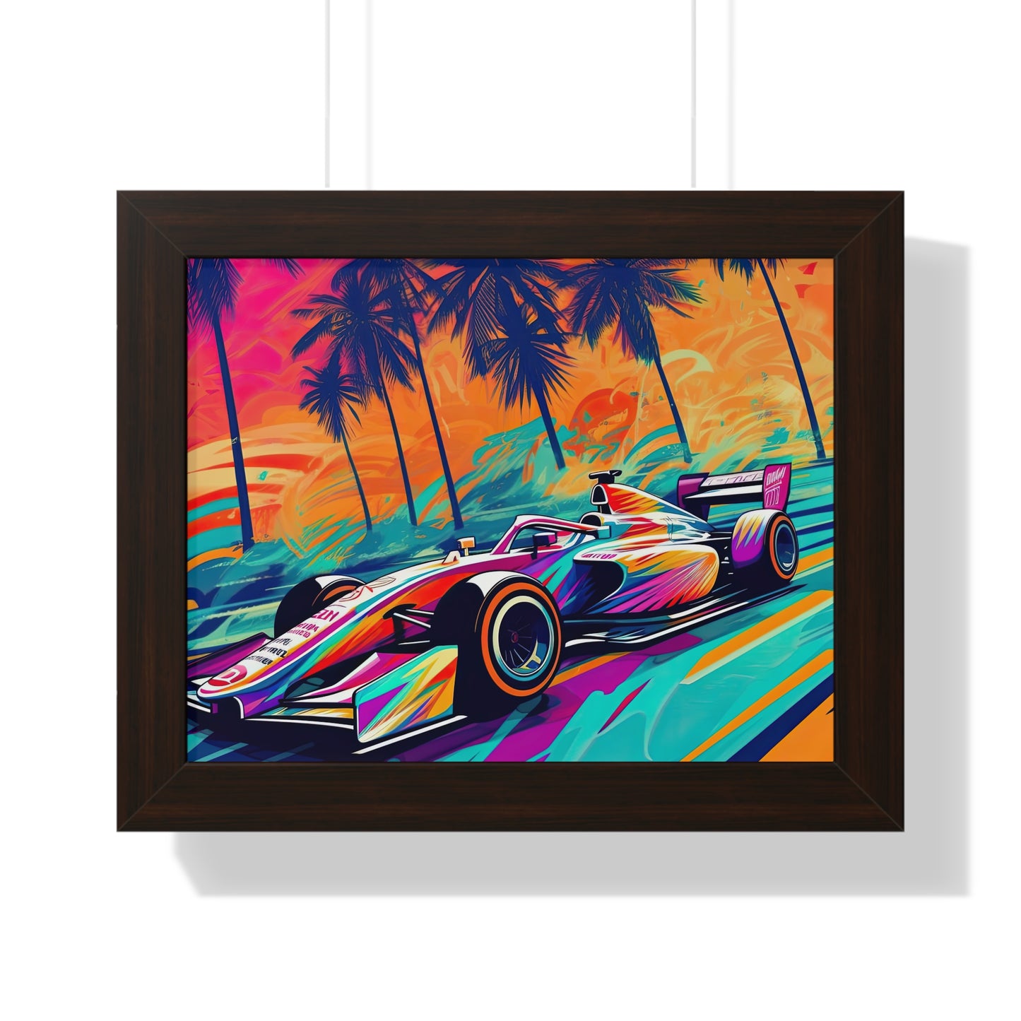 Miami Speed Formula Art - Framed Poster