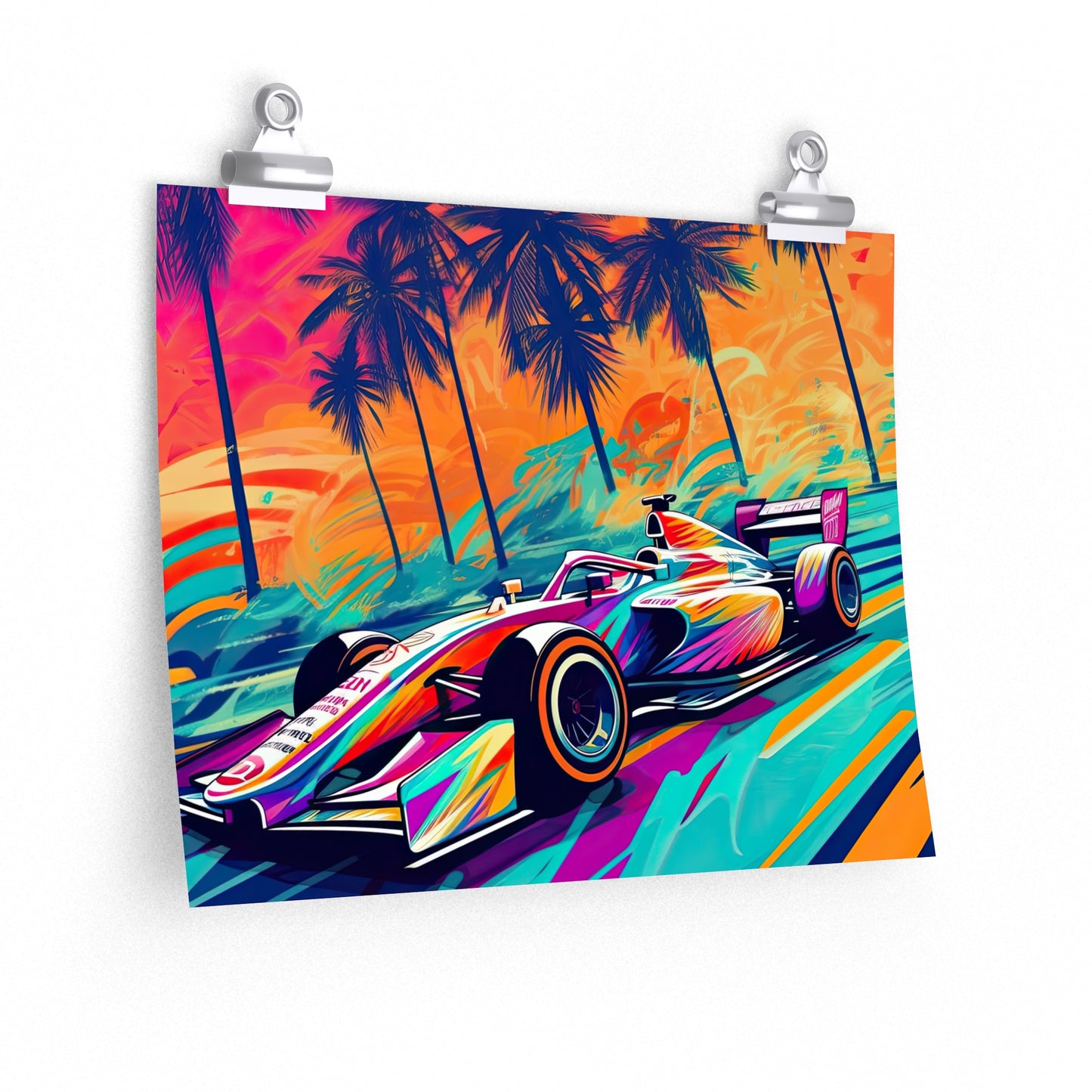 Miami Speed Formula Art - Poster