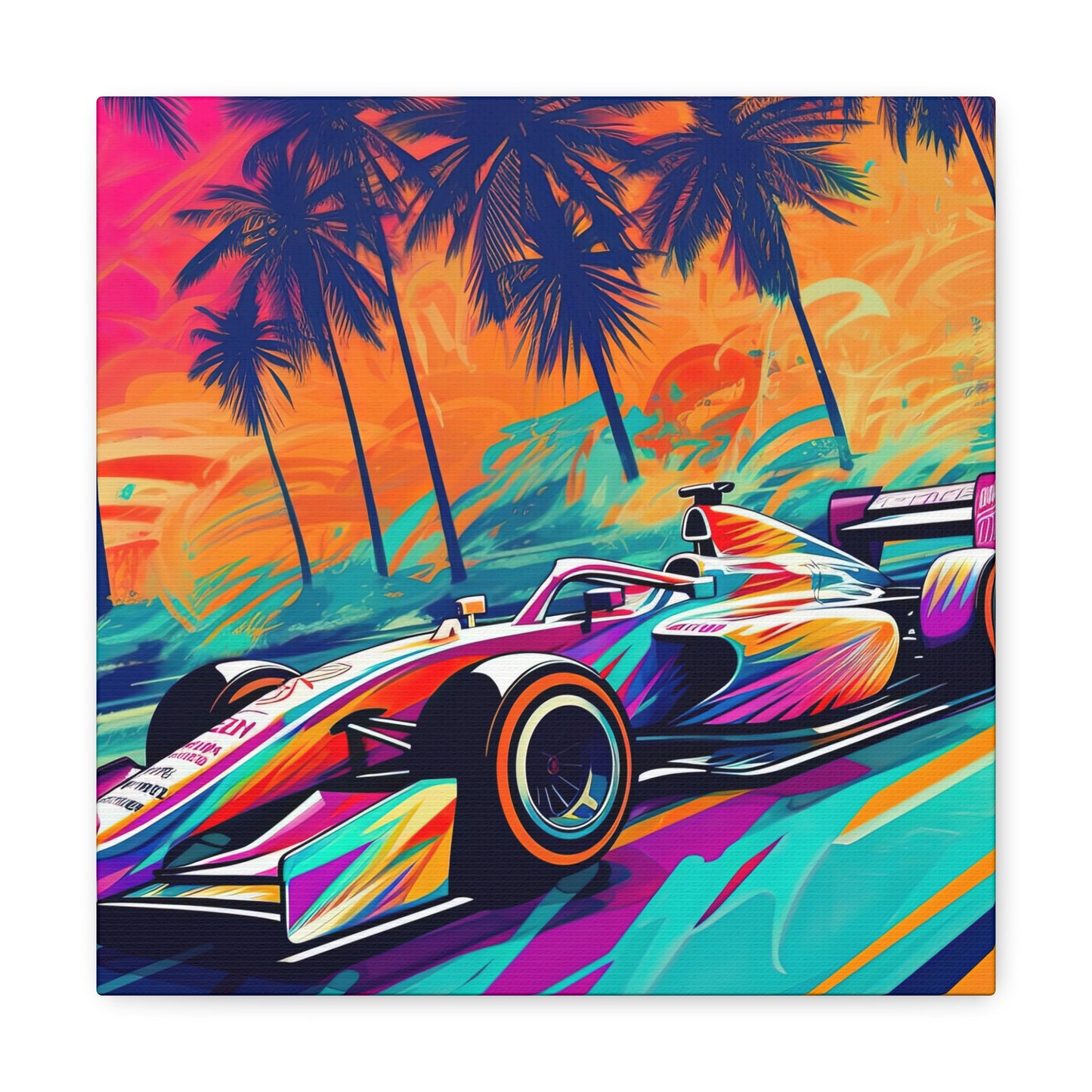 Miami Speed Formula Art - Canvas