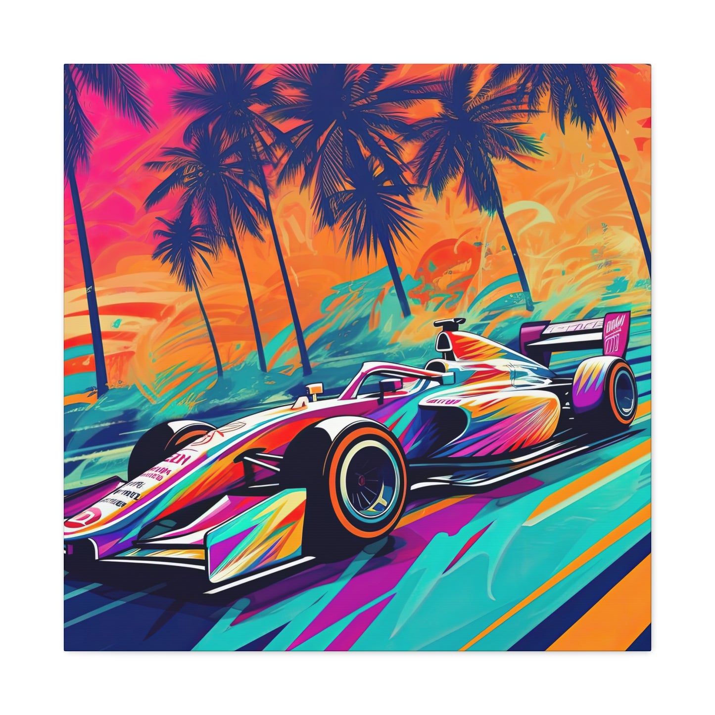 Miami Speed Formula Art - Canvas