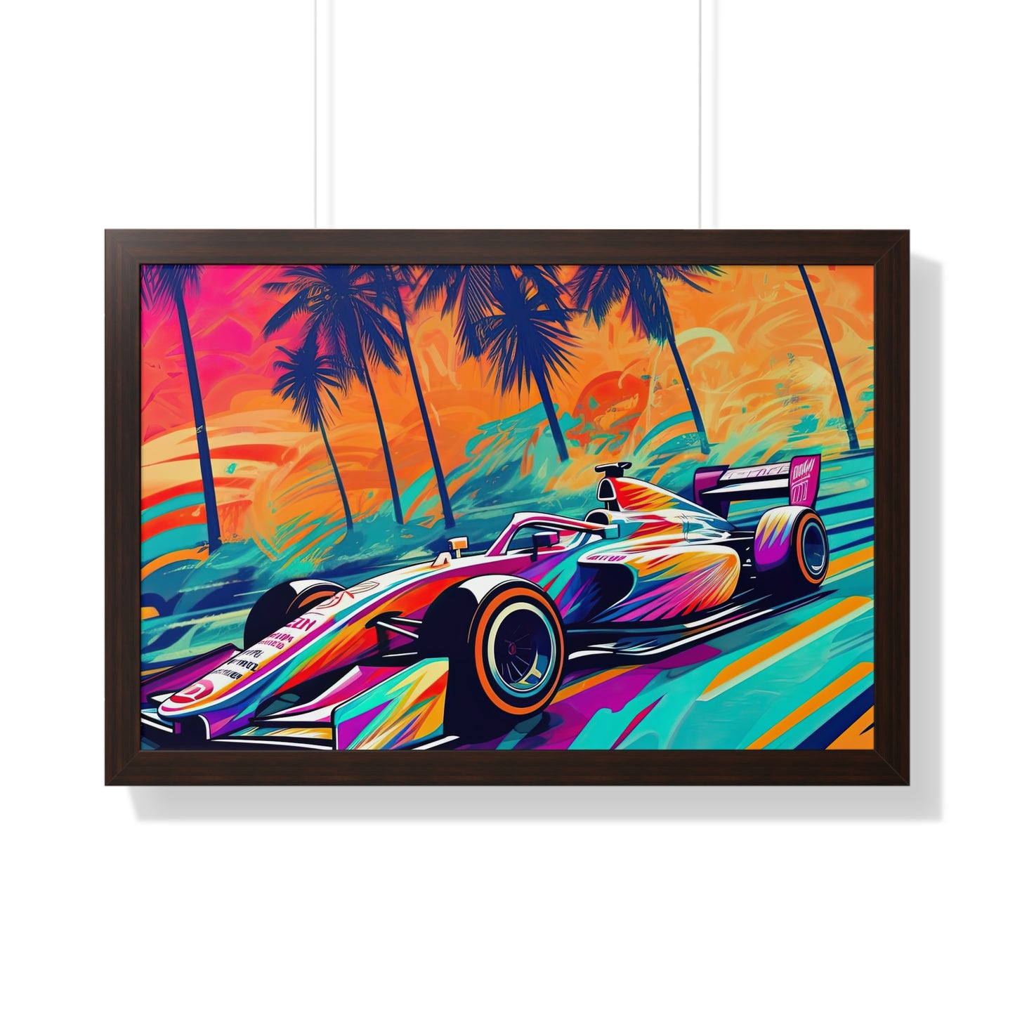 Miami Speed Formula Art - Framed Poster