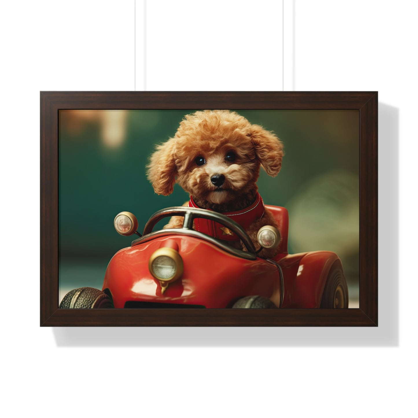 Formula Poodle Racer - Framed Poster