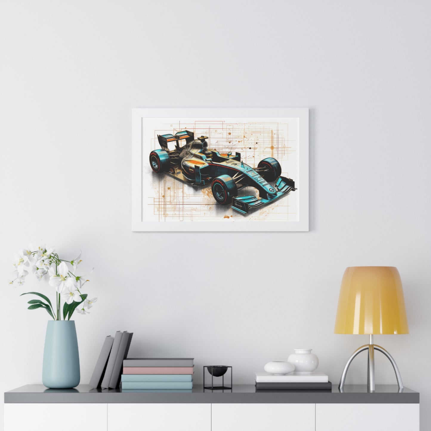 We Went Car Racing - Framed Poster