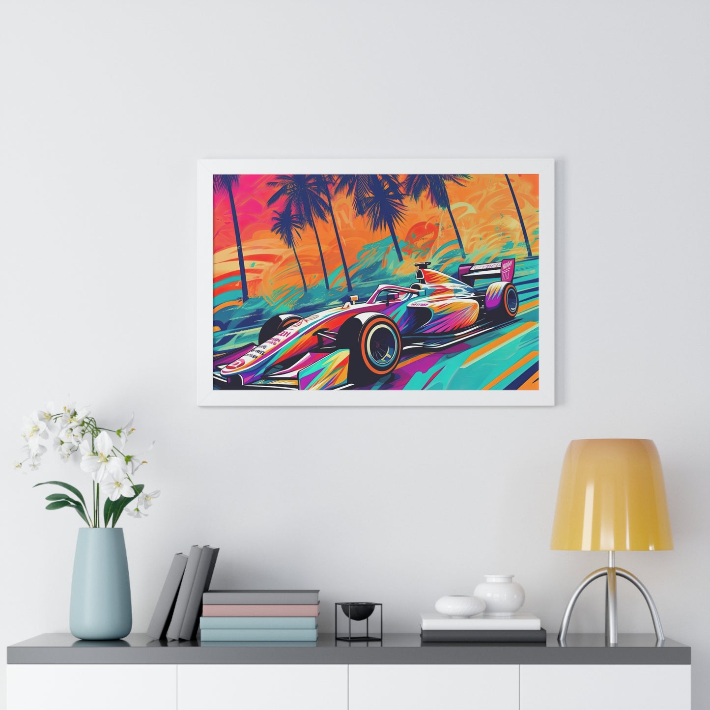 Miami Speed Formula Art - Framed Poster