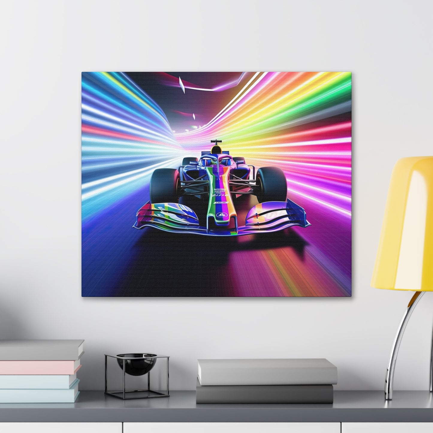 Racing in Neon Art - Canvas