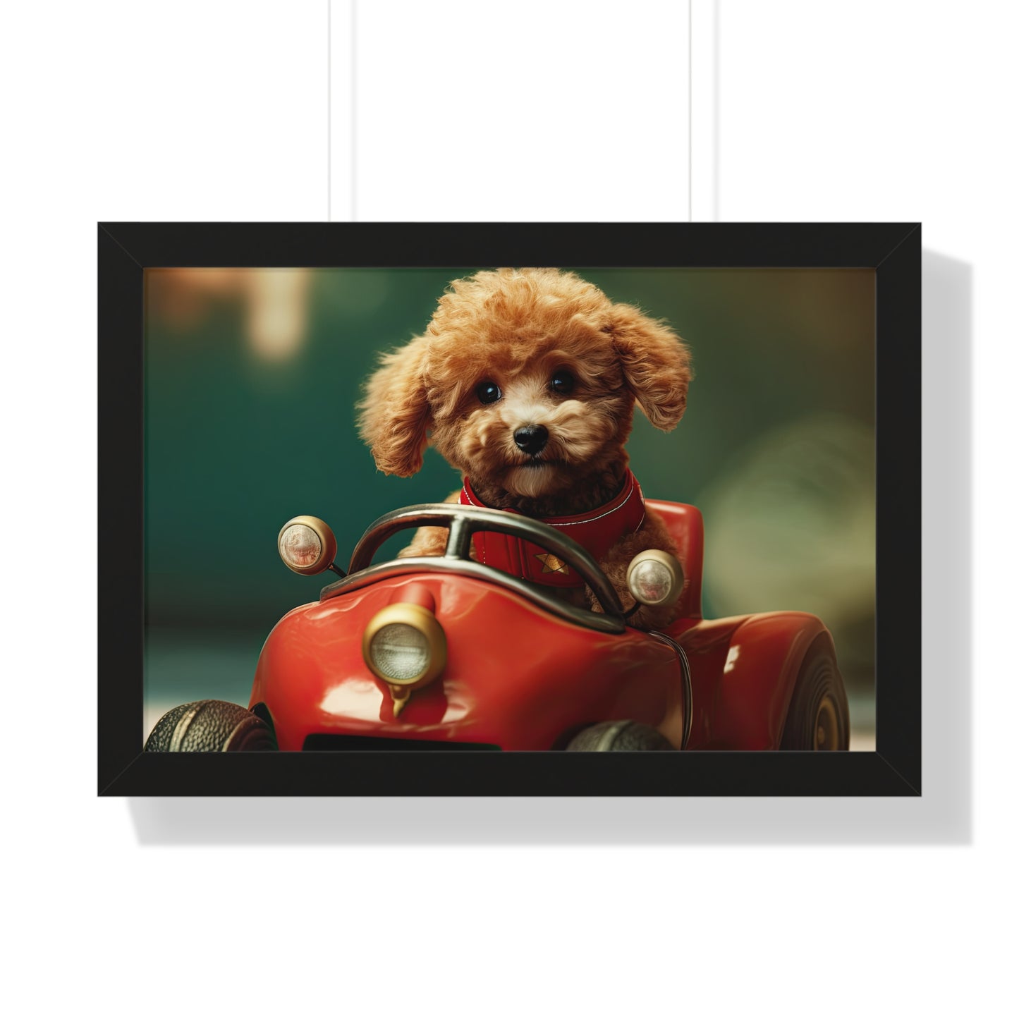 Formula Poodle Racer - Framed Poster