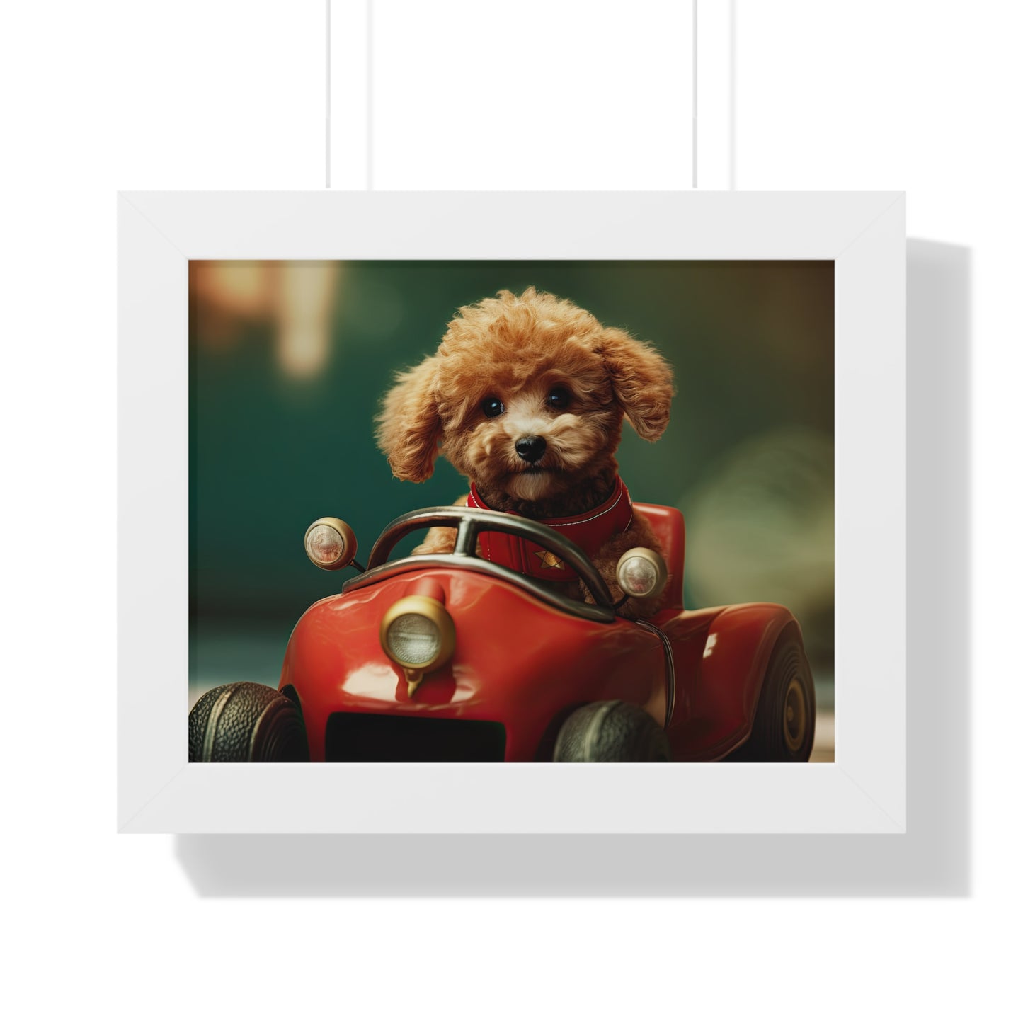 Formula Poodle Racer - Framed Poster