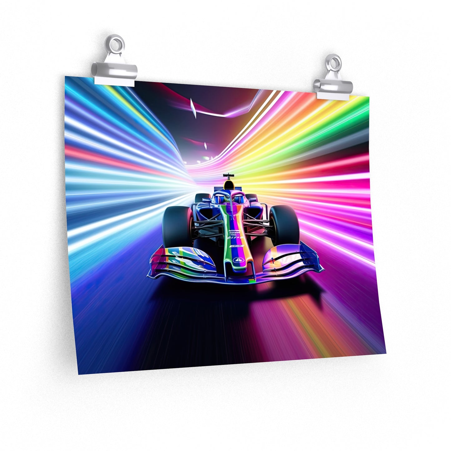 Racing in Neon Art - Poster