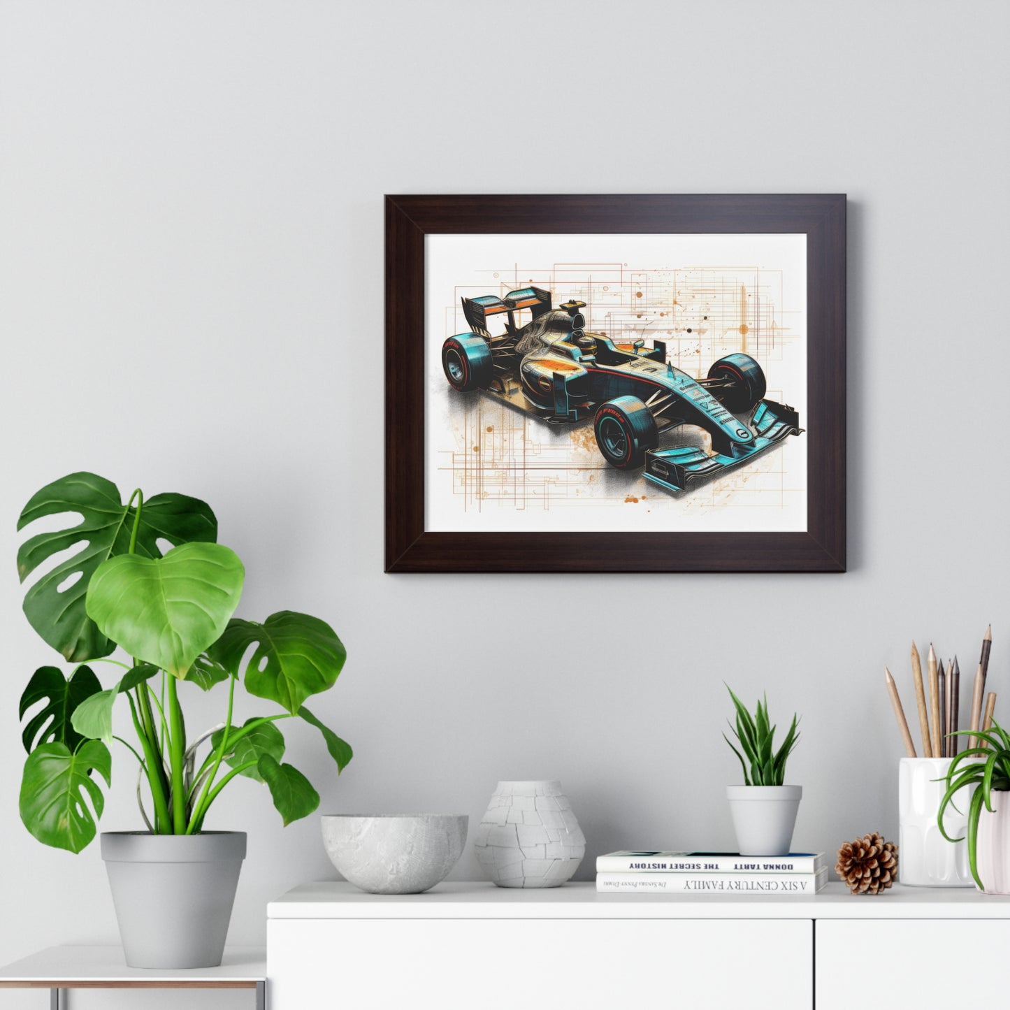 We Went Car Racing - Framed Poster