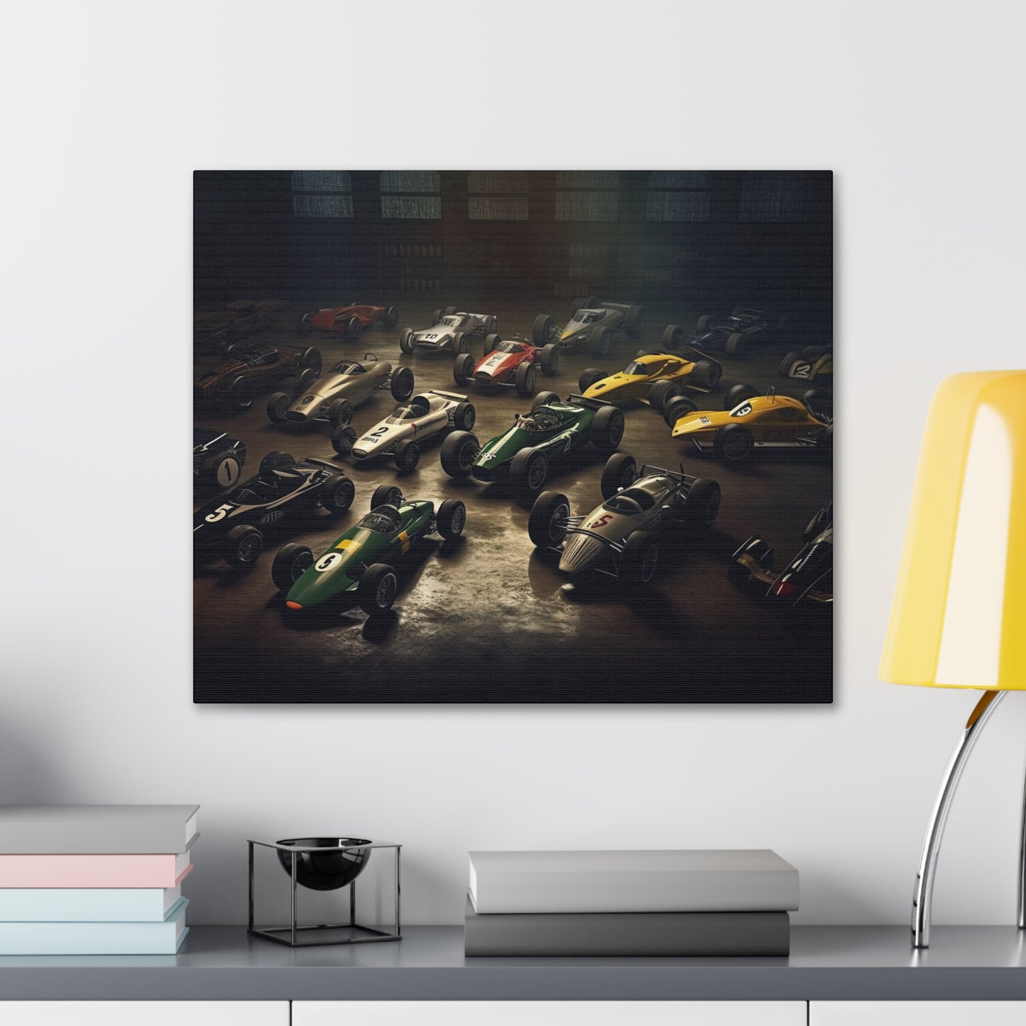 old formula one cars, racing wall art