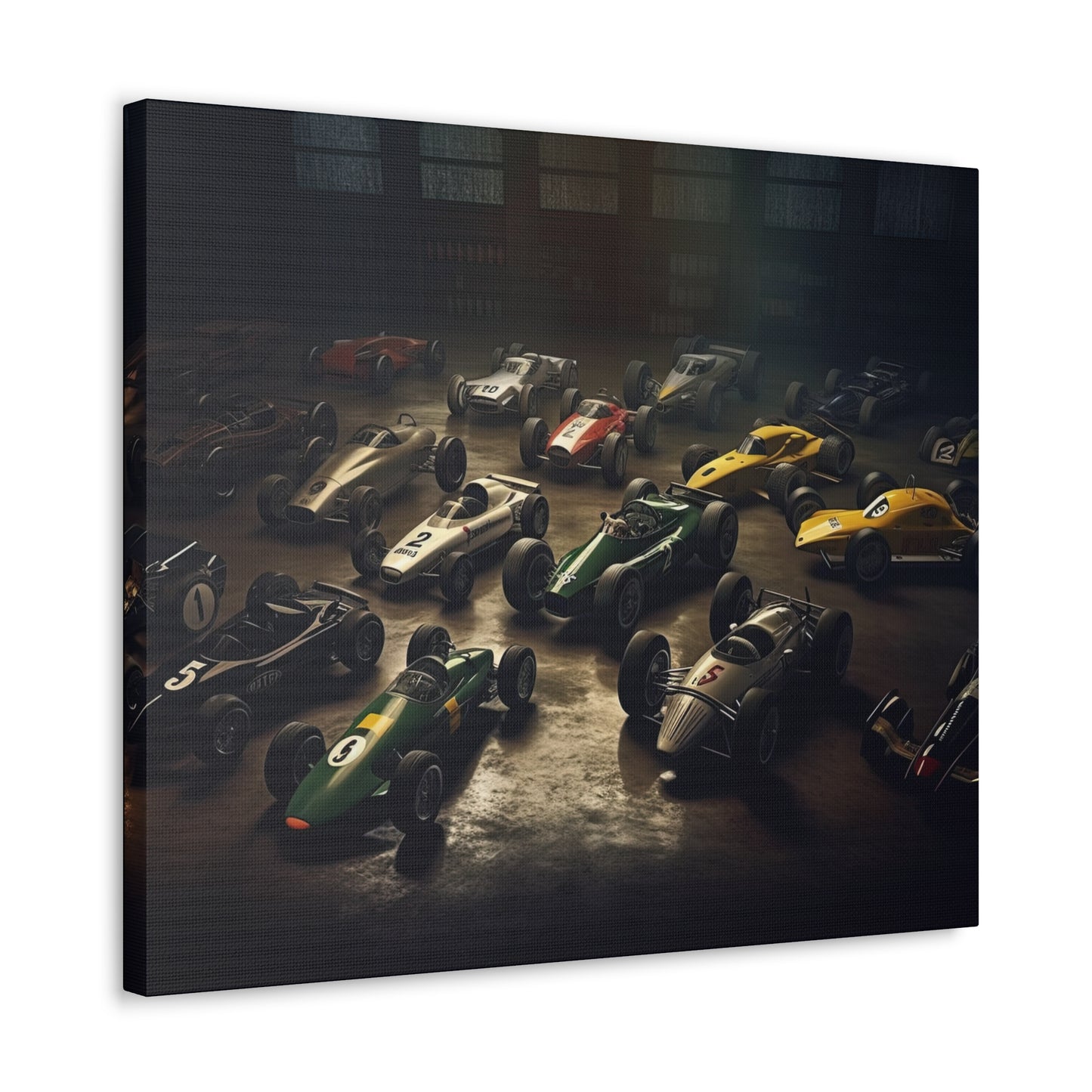 old formula one cars, racing wall art