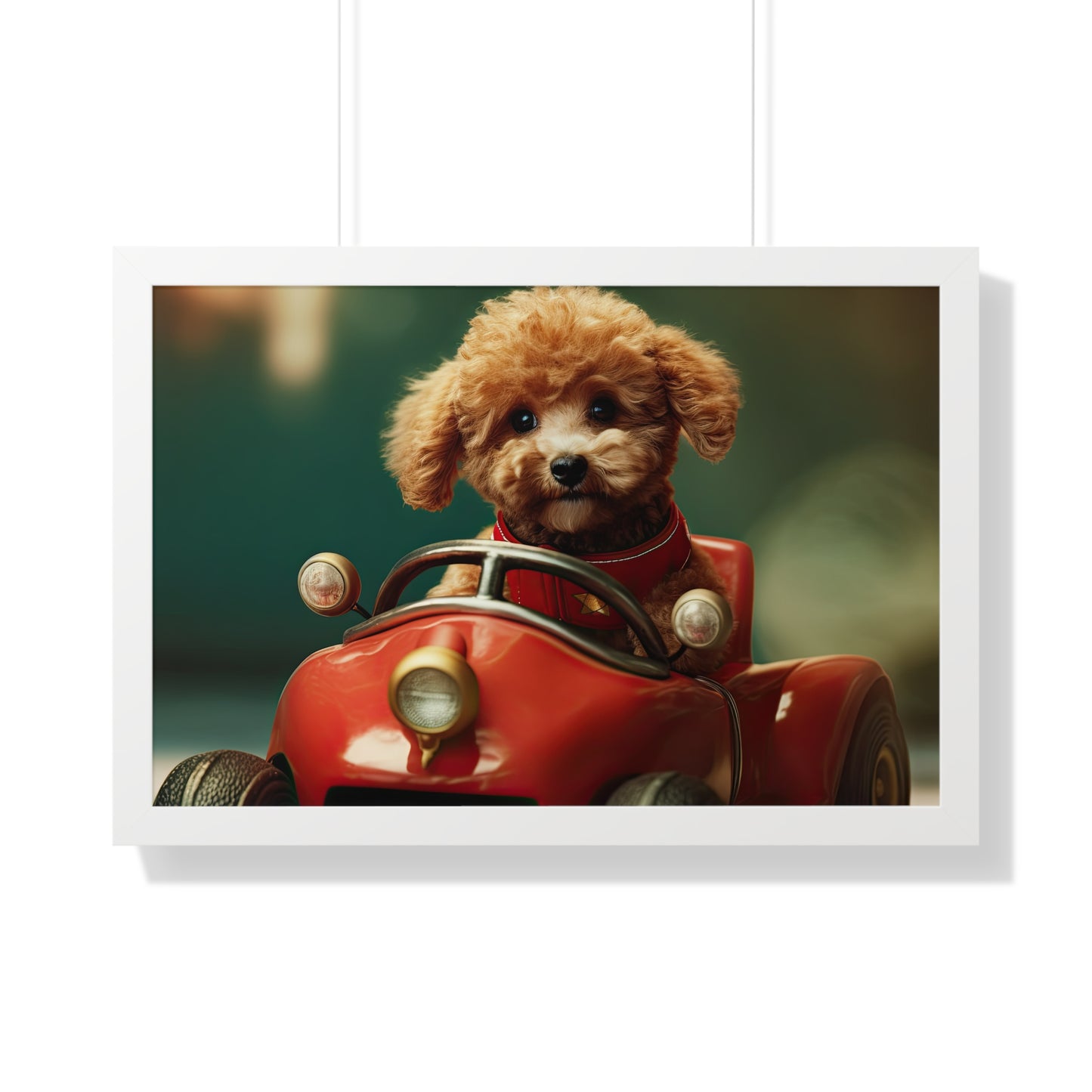 Formula Poodle Racer - Framed Poster