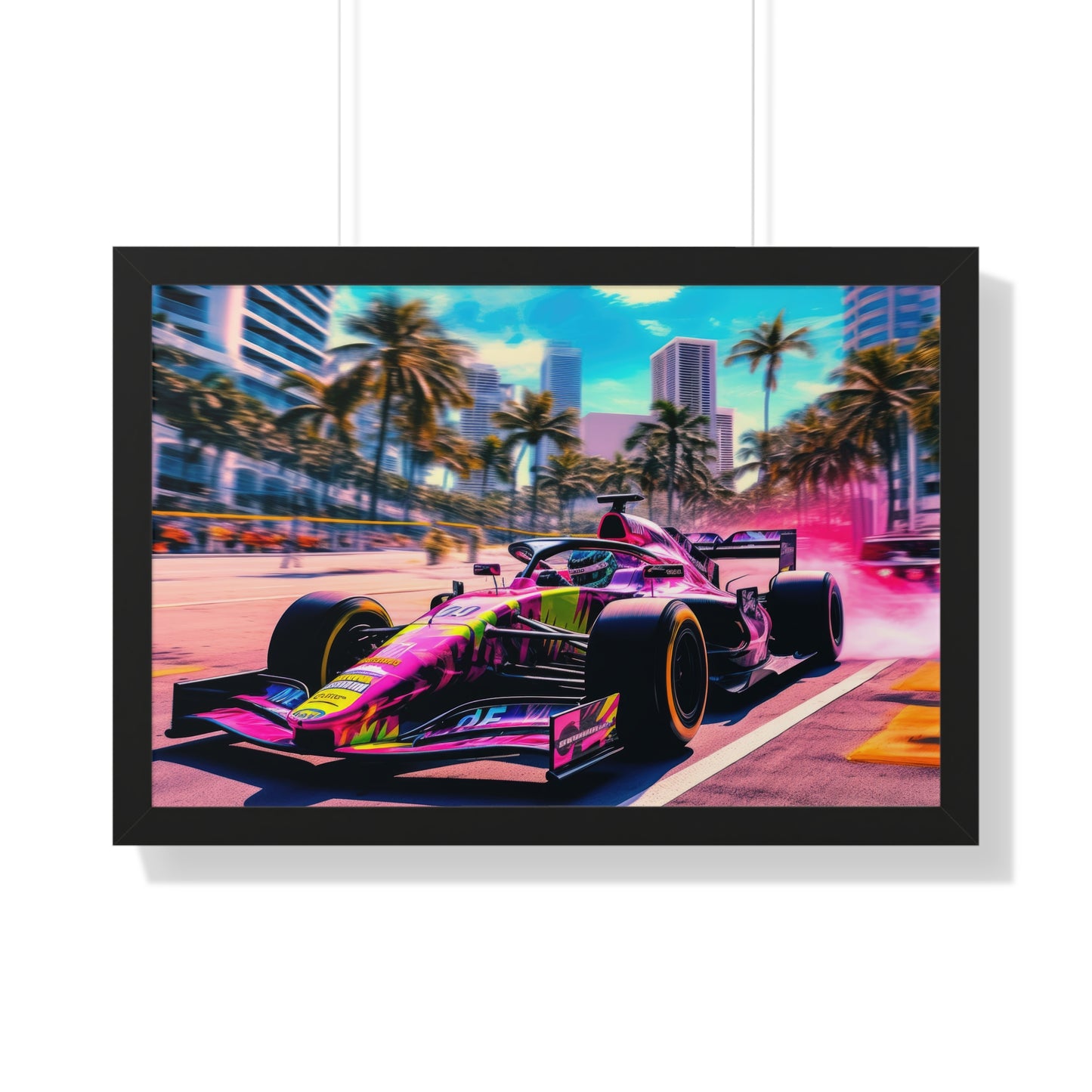 Miami Raceday Vibes - Framed Poster