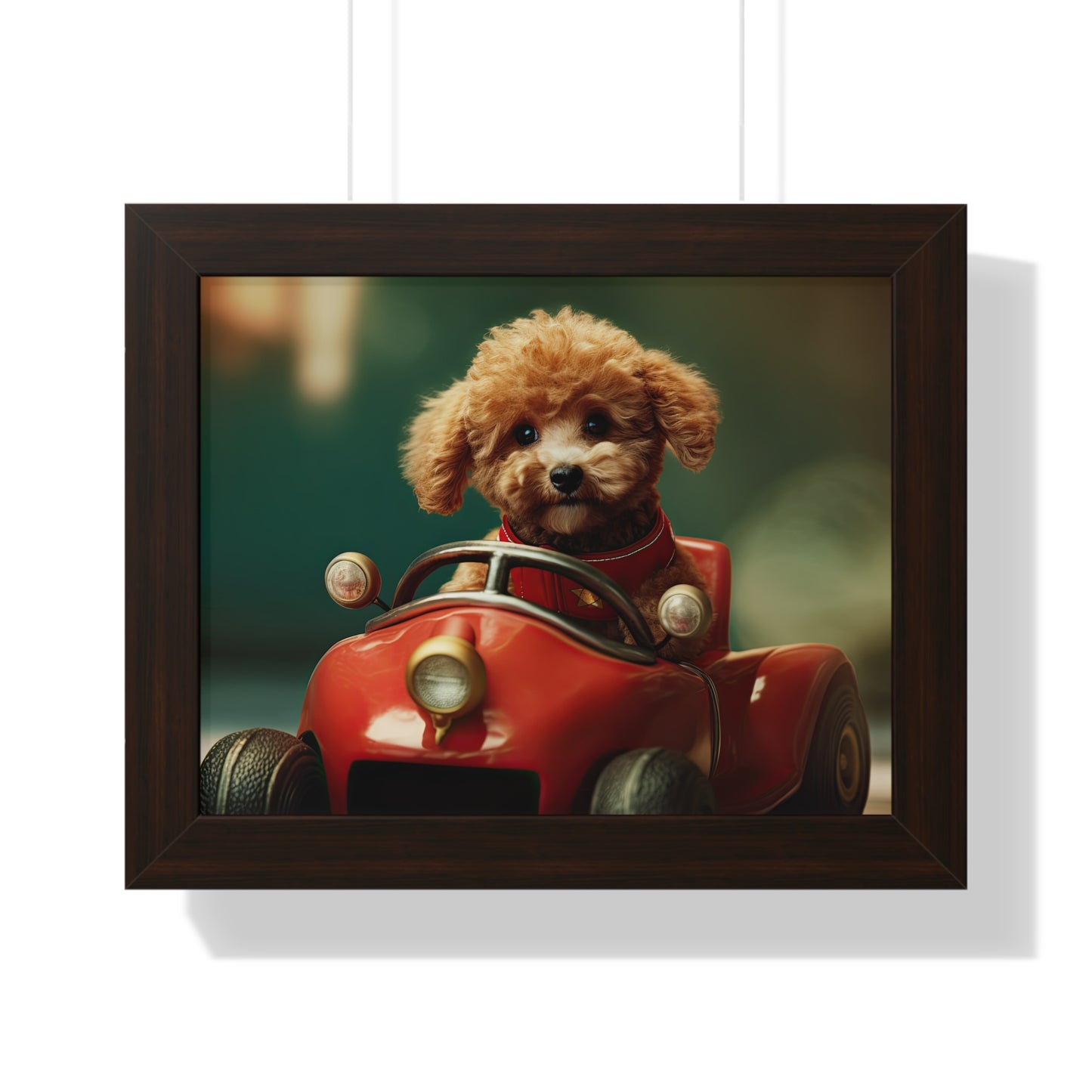 Formula Poodle Racer - Framed Poster