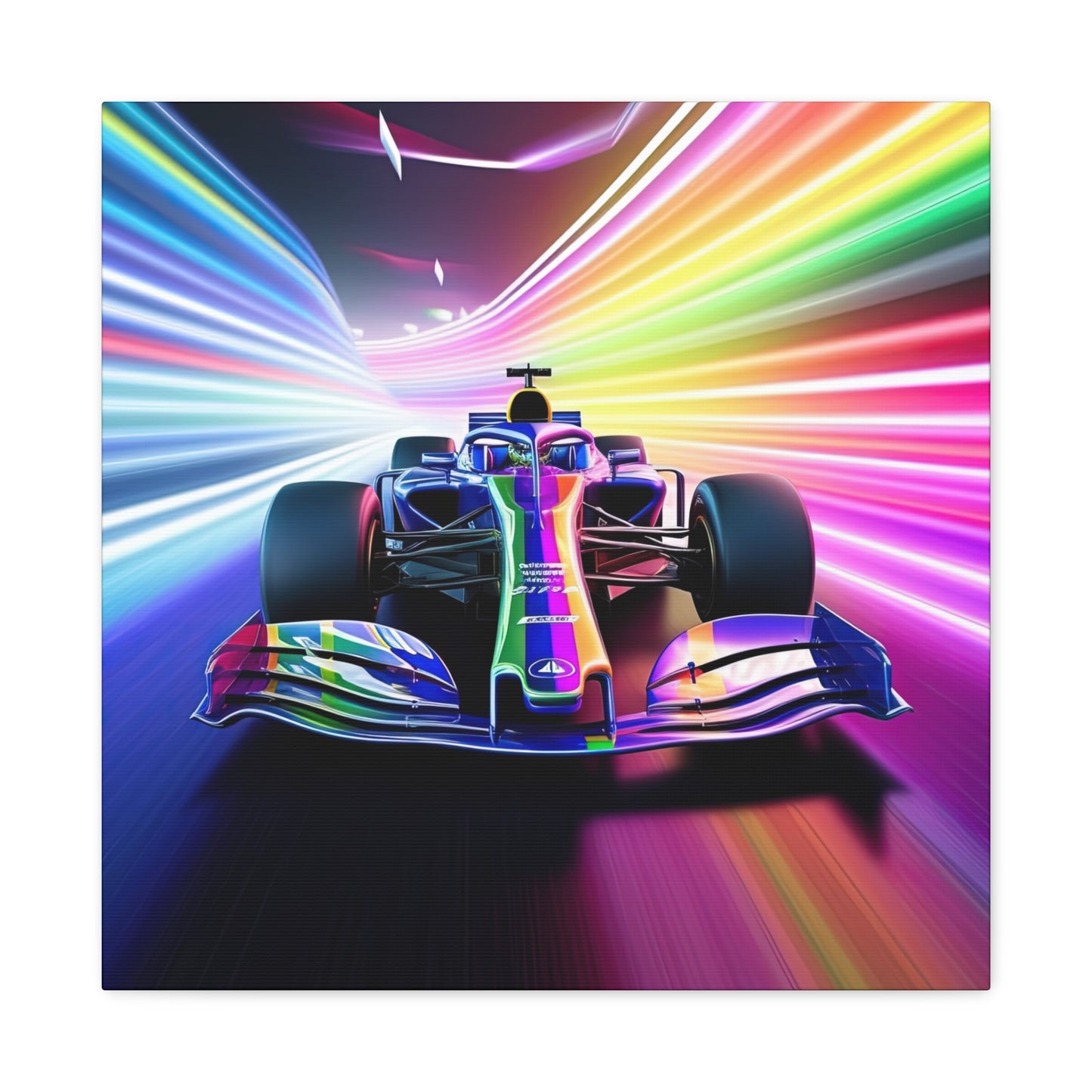 Racing in Neon Art - Canvas