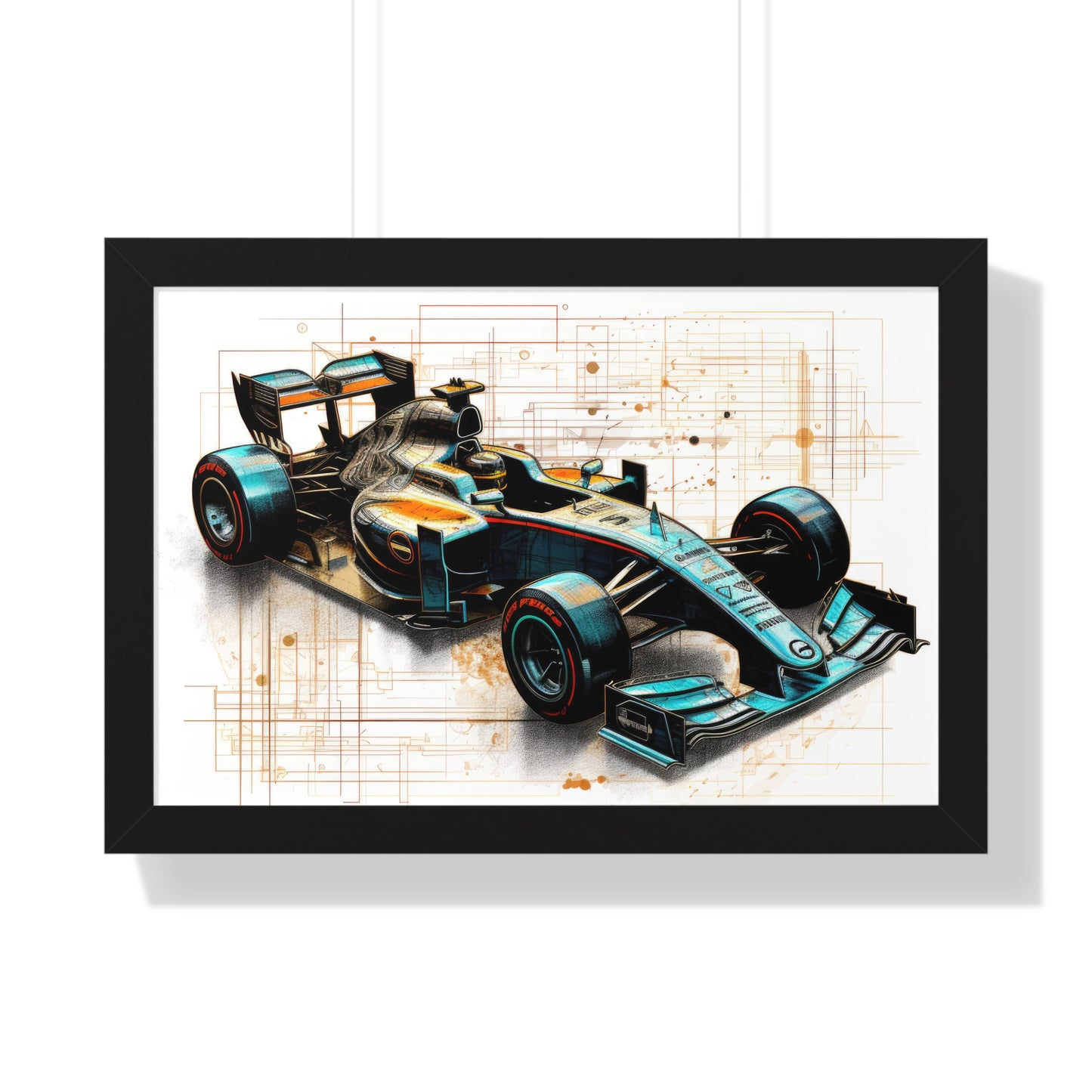 We Went Car Racing - Framed Poster