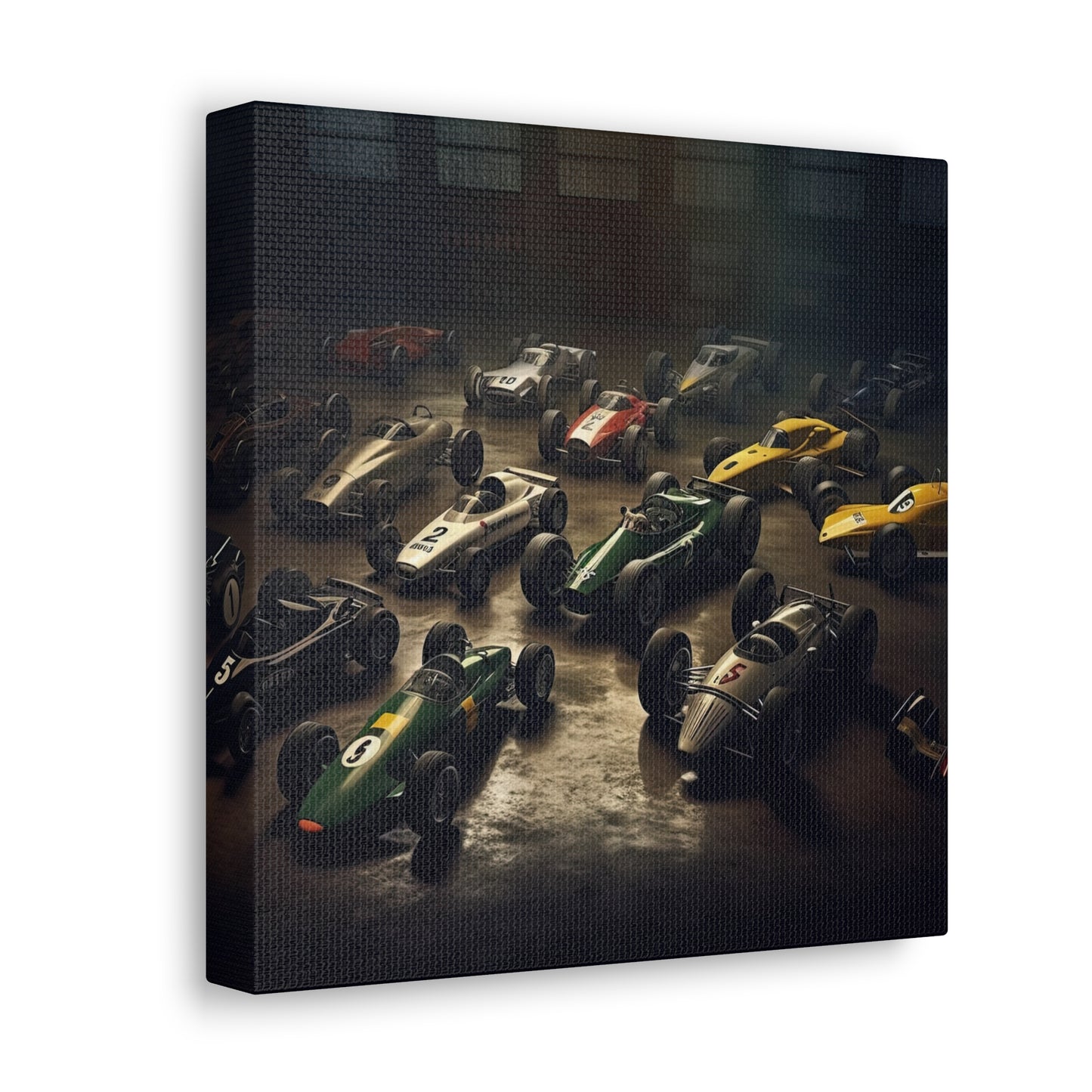 old formula one cars, racing wall art