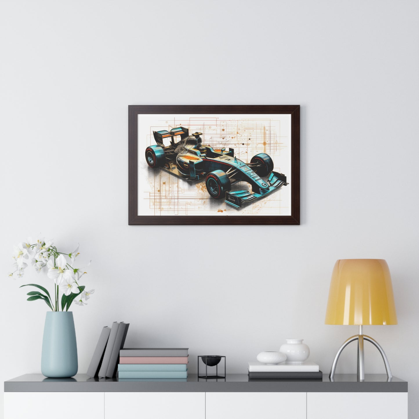 We Went Car Racing - Framed Poster