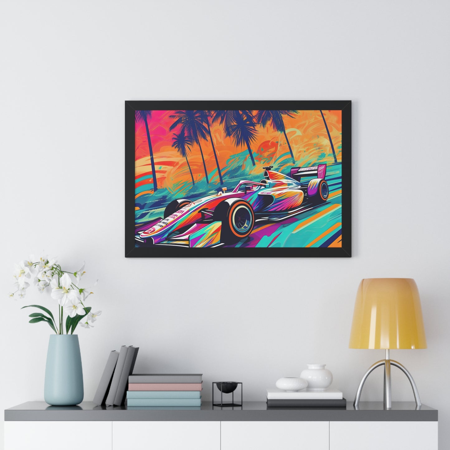 Miami Speed Formula Art - Framed Poster