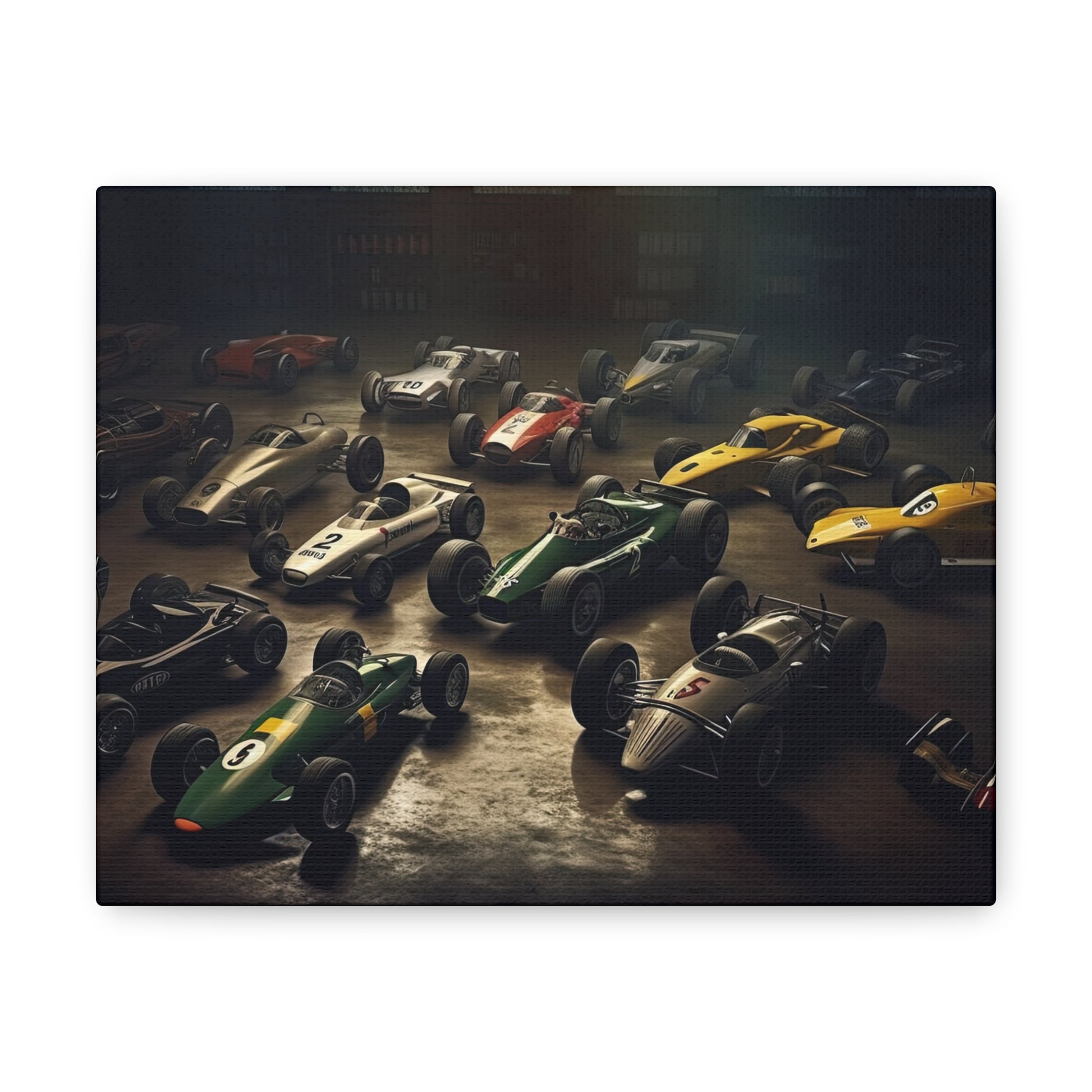 old formula one cars, racing wall art