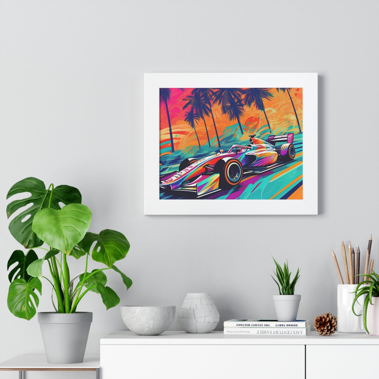 Miami Speed Formula Art - Framed Poster