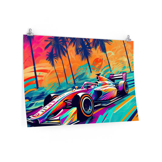 Miami Speed Formula Art - Poster