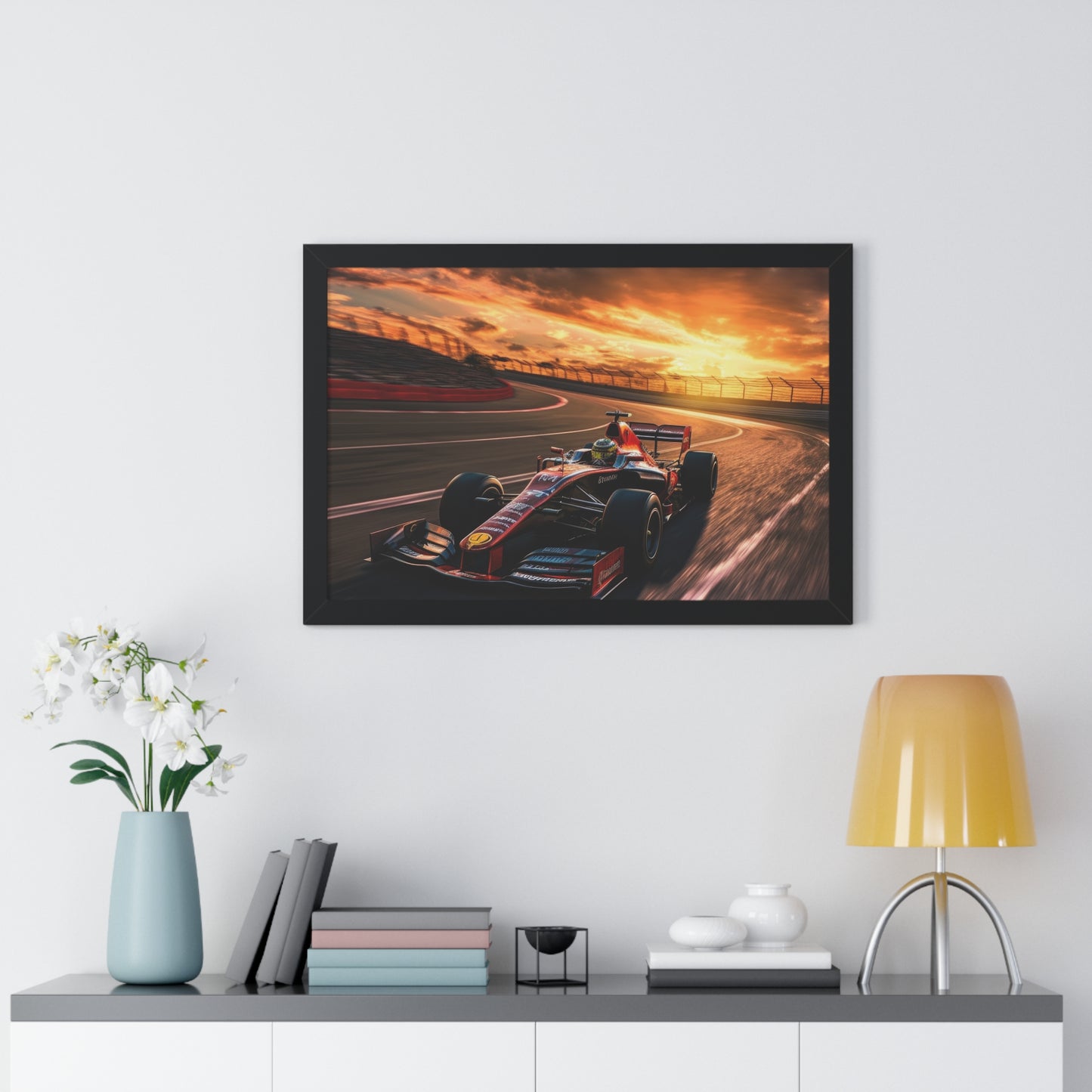 Formula Raceway Wall Art - Framed Poster