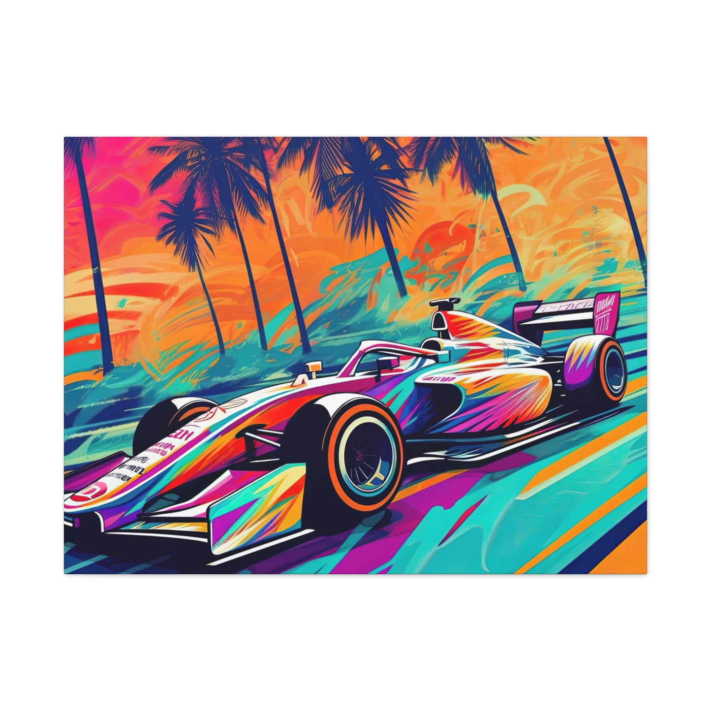 Miami Speed Formula Art - Canvas