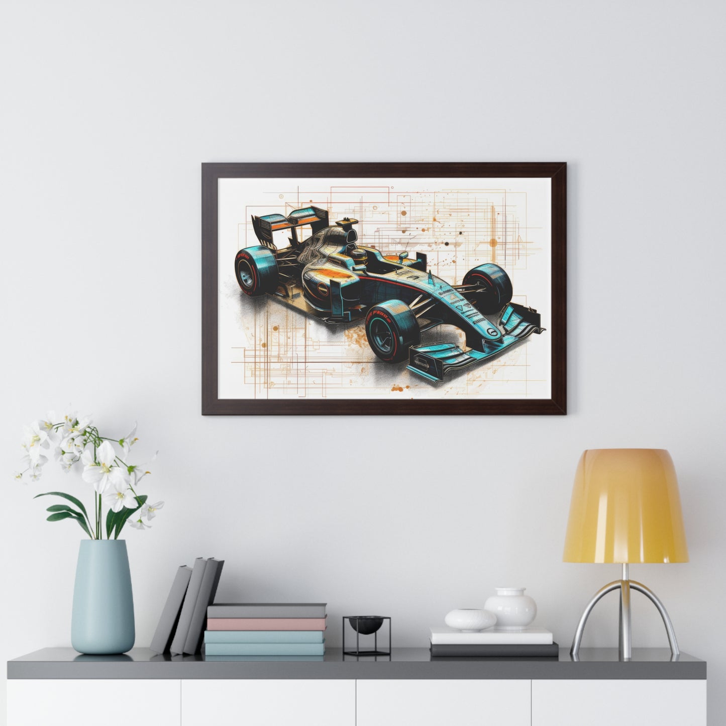 We Went Car Racing - Framed Poster