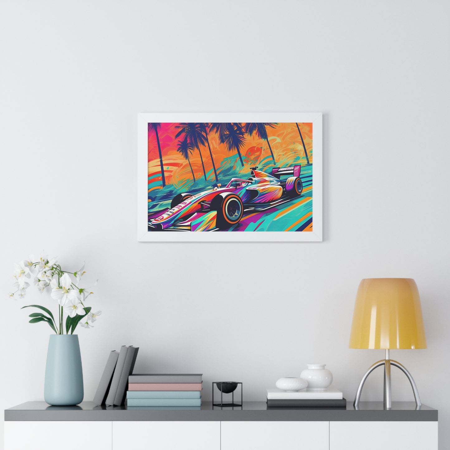 Miami Speed Formula Art - Framed Poster