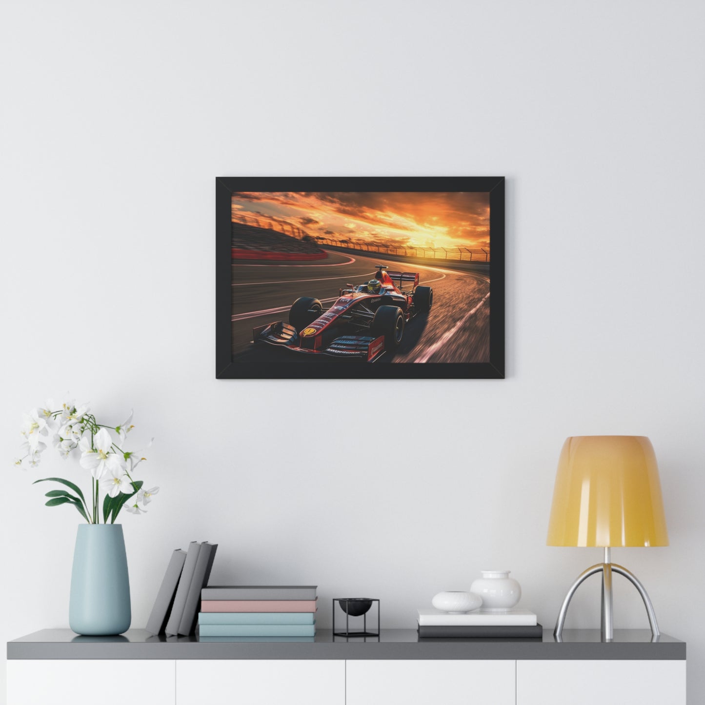 Formula Raceway Wall Art - Framed Poster