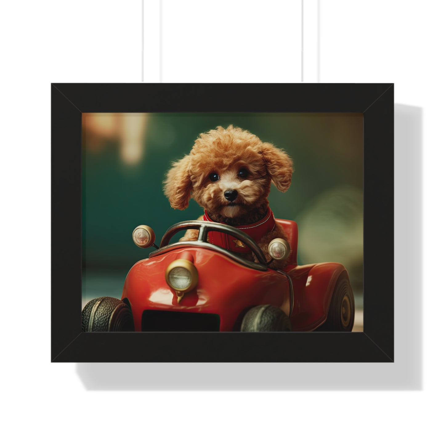 Formula Poodle Racer - Framed Poster